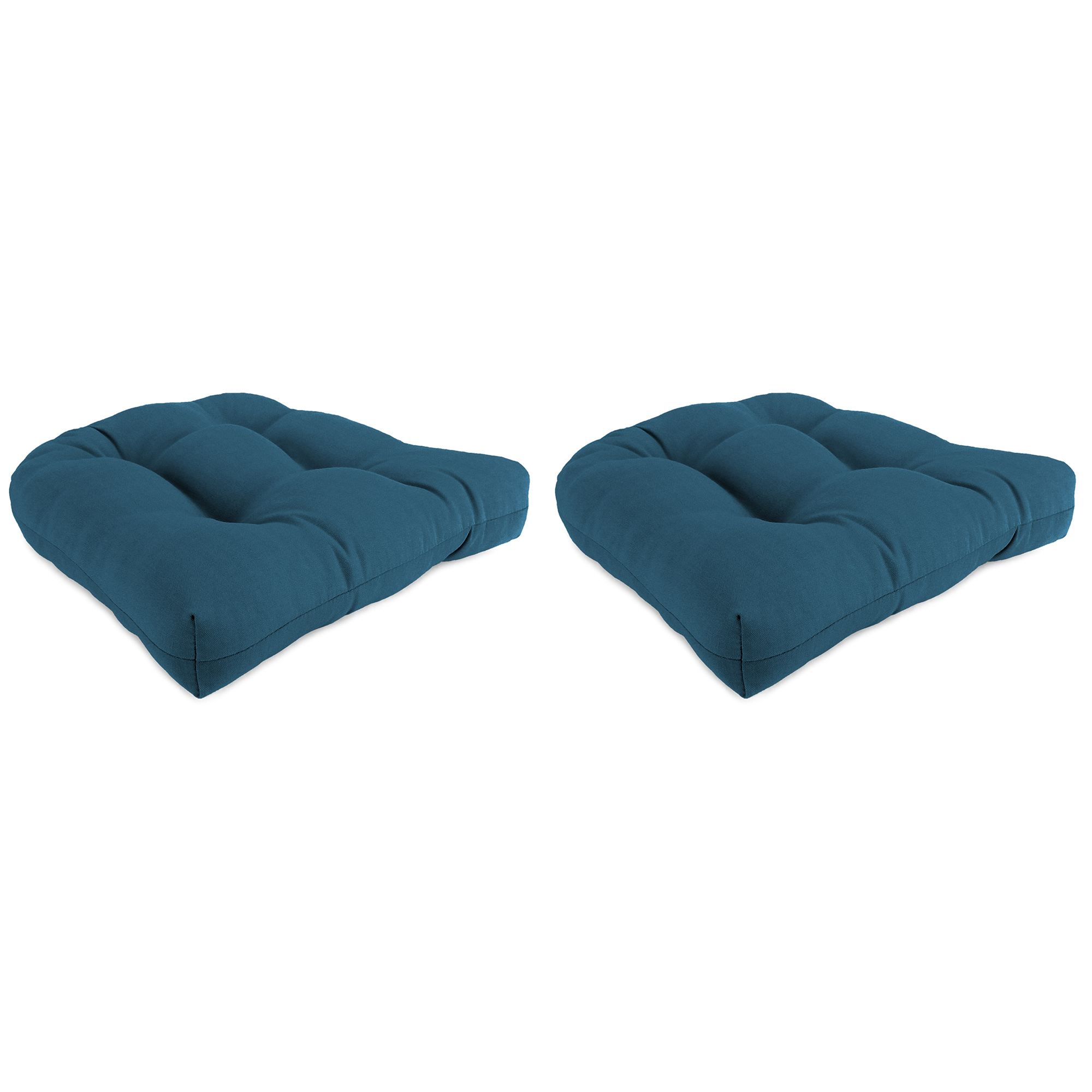 New Tufted Outdoor Patio Wicker Chair Seat Cushions 18", 2-Pack, Fade Resistant - Picture 18 of 23