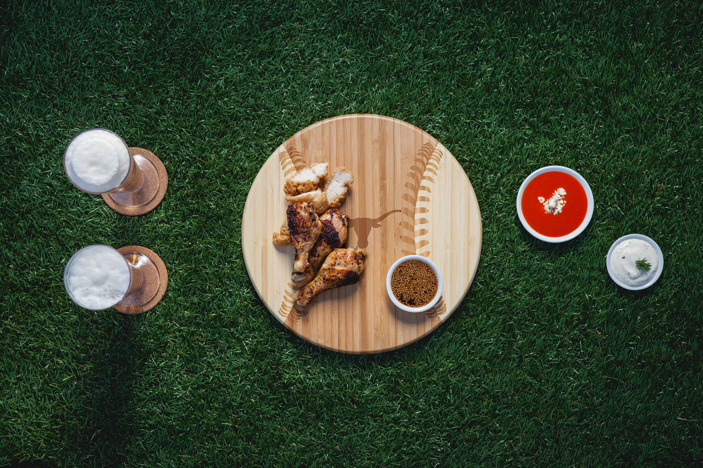 Texas Longhorns - Home Run! Baseball Cutting Board & Serving Tray