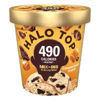 Caramel Dark Chocolate Cookie Crunch Light Ice Cream, Lower Calorie Frozen Dessert Pint, 16 fl oz