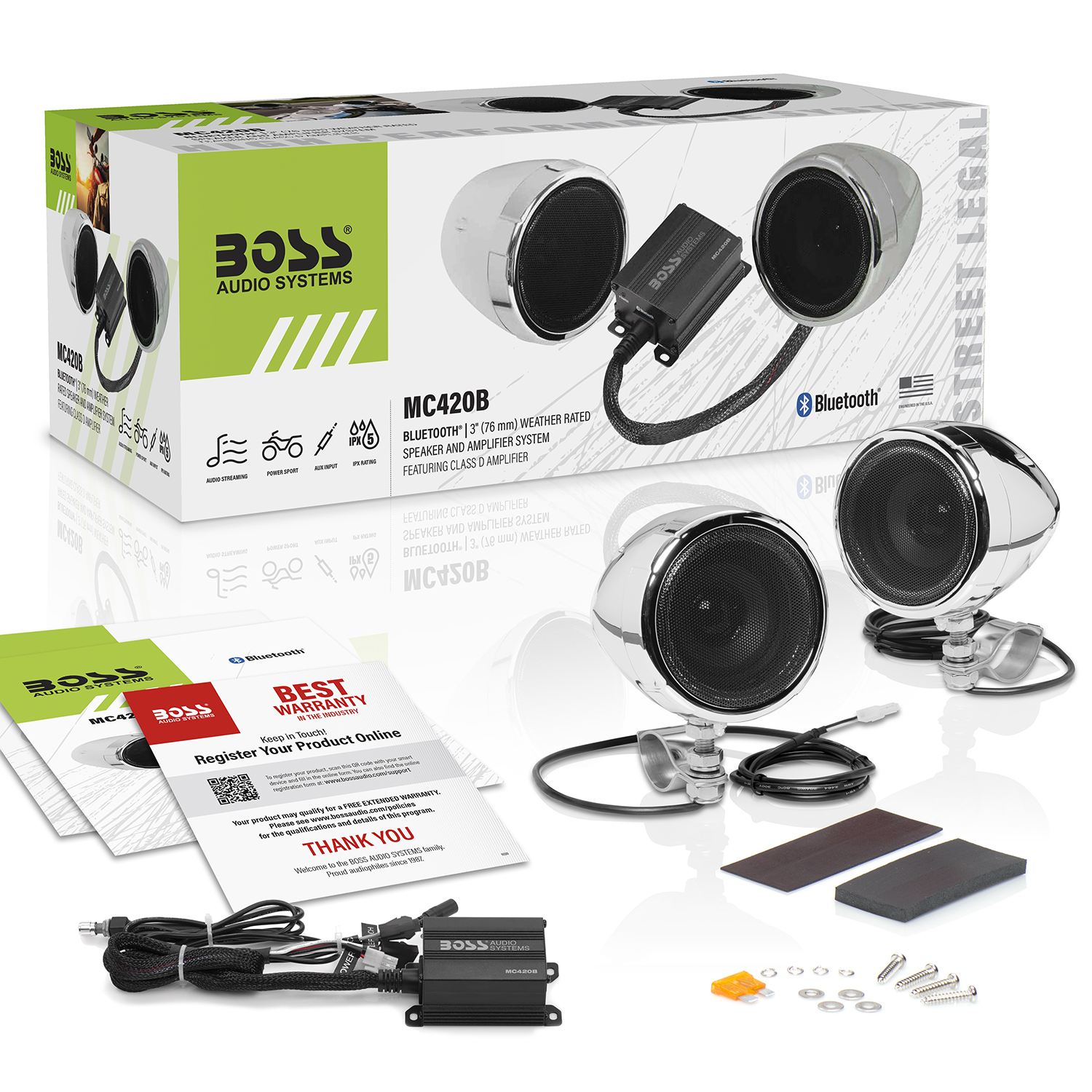 thumbnail 5 - BOSS Audio Systems MC420B Motorcycle Speaker System