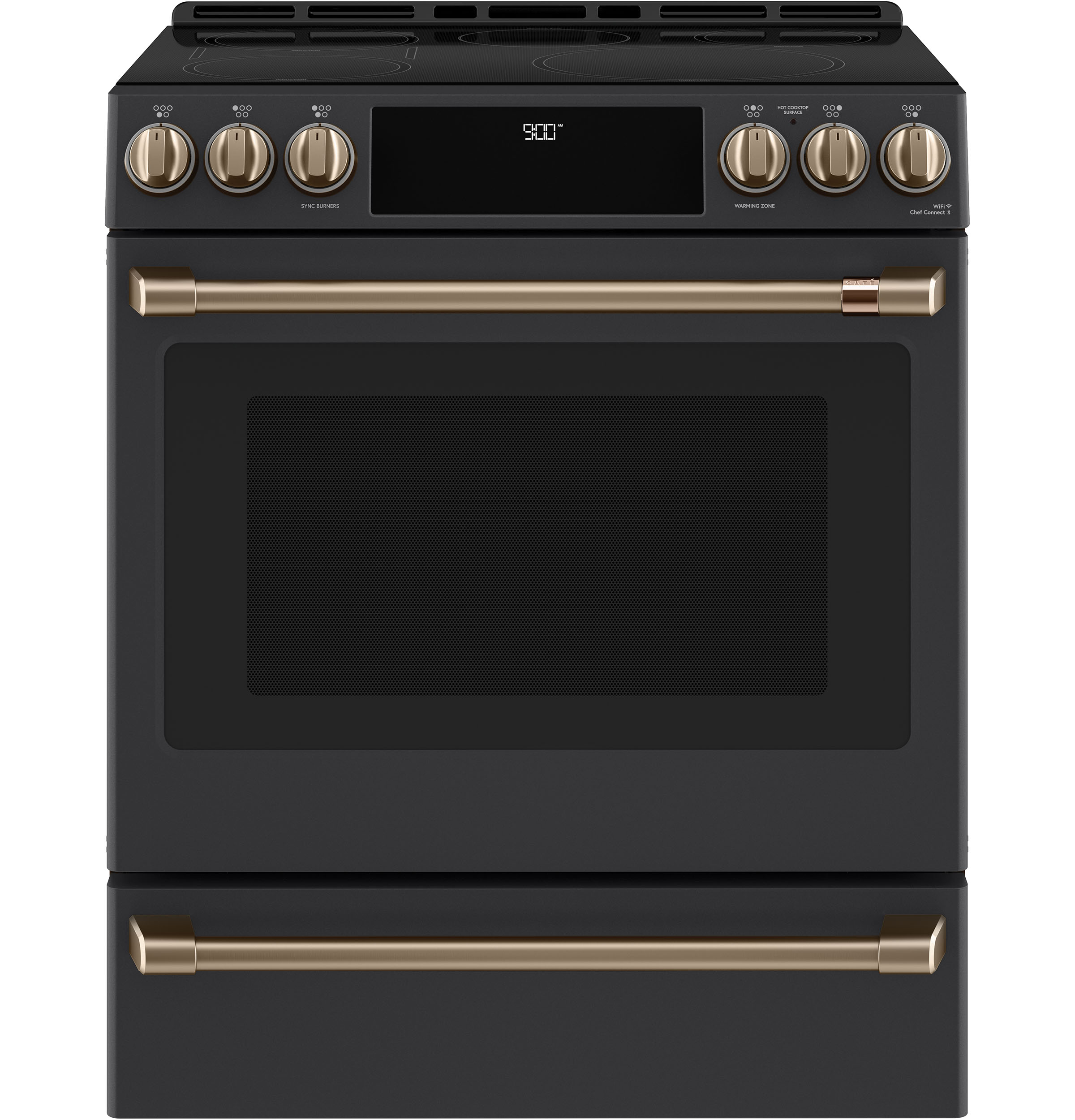 Front Cntrl — Induction — Knobs,Hndls — Brushed Bronze — Not Connectable view 3