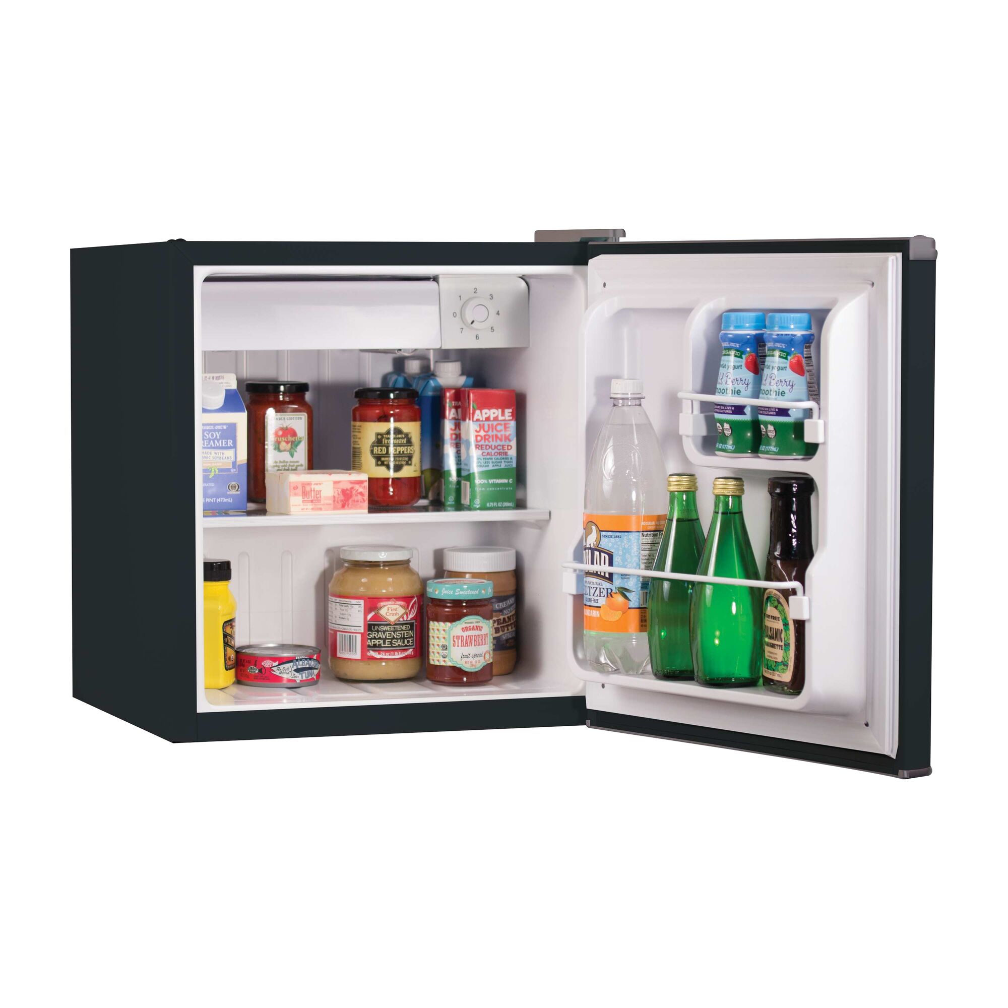 Energy star refrigerator with freezer black.