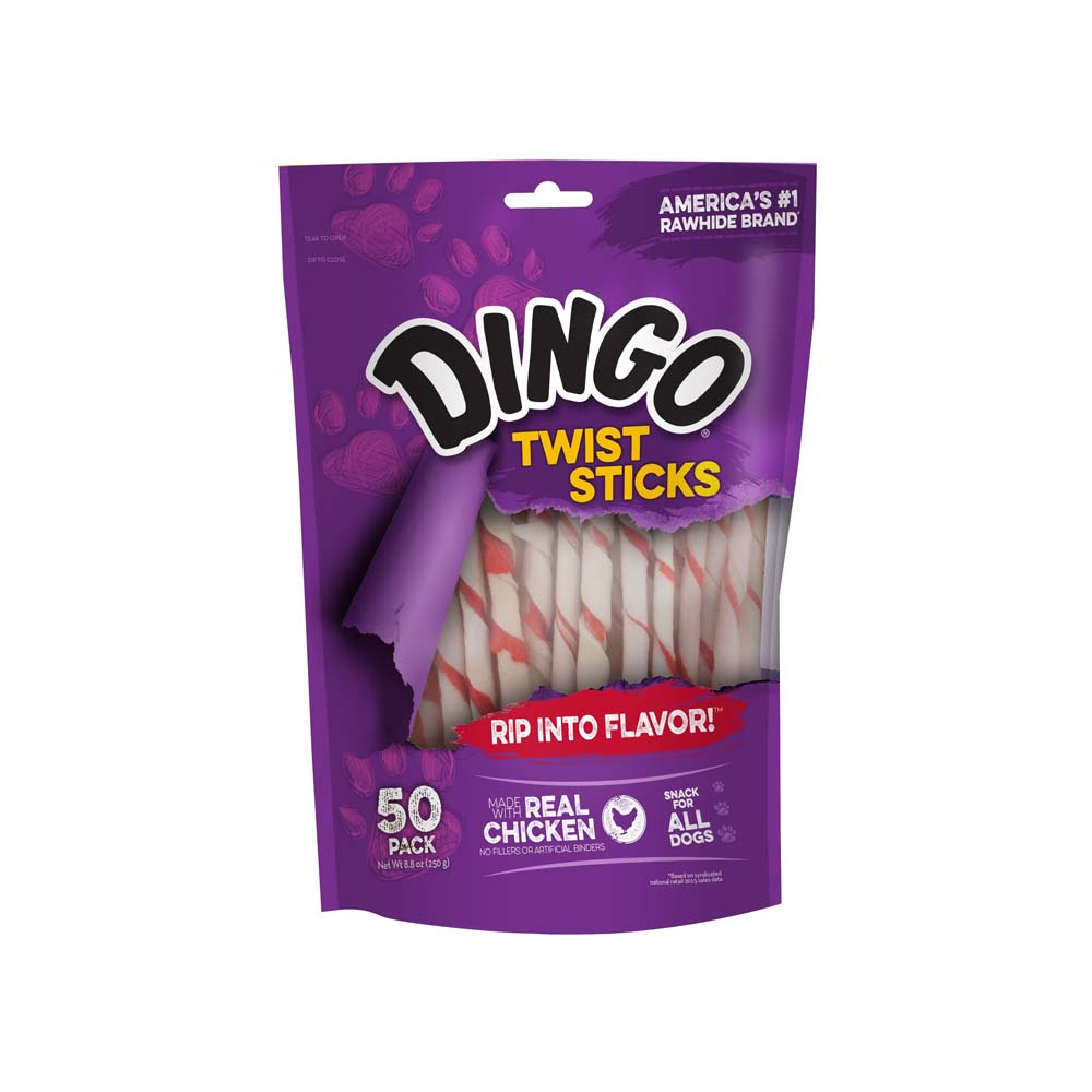 Dingo Twist Sticks with Chicken - 50 count