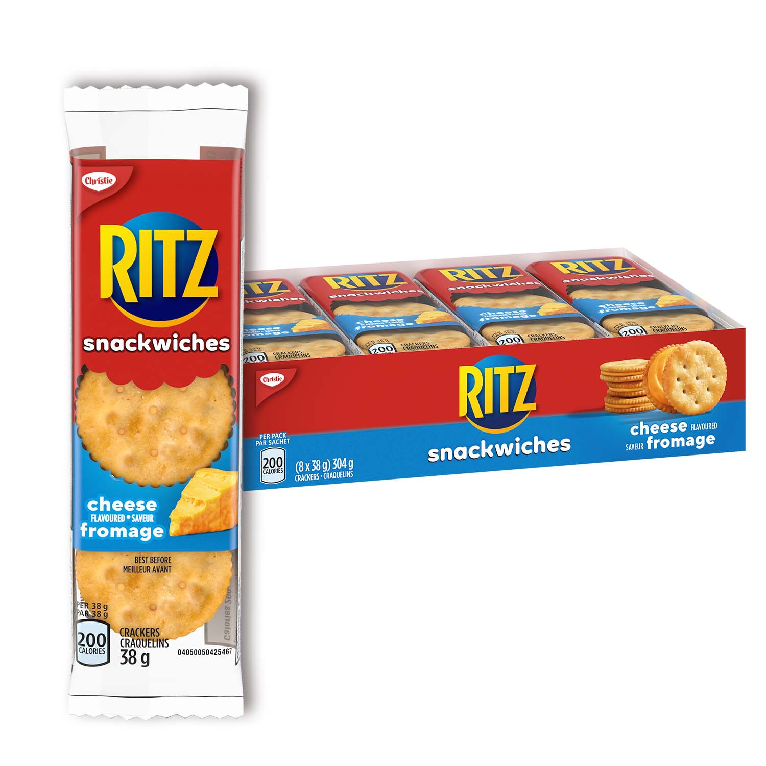 Ritz Snackwich Crackers, Cheese Flavour, 8 X 38 G / 304 G-0