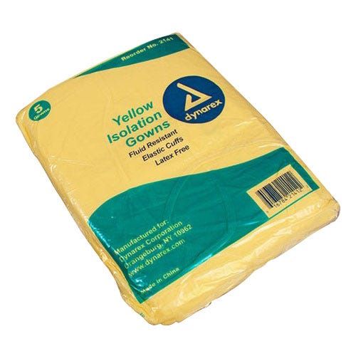 Isolation Gown Yellow, Universal- 50/Case