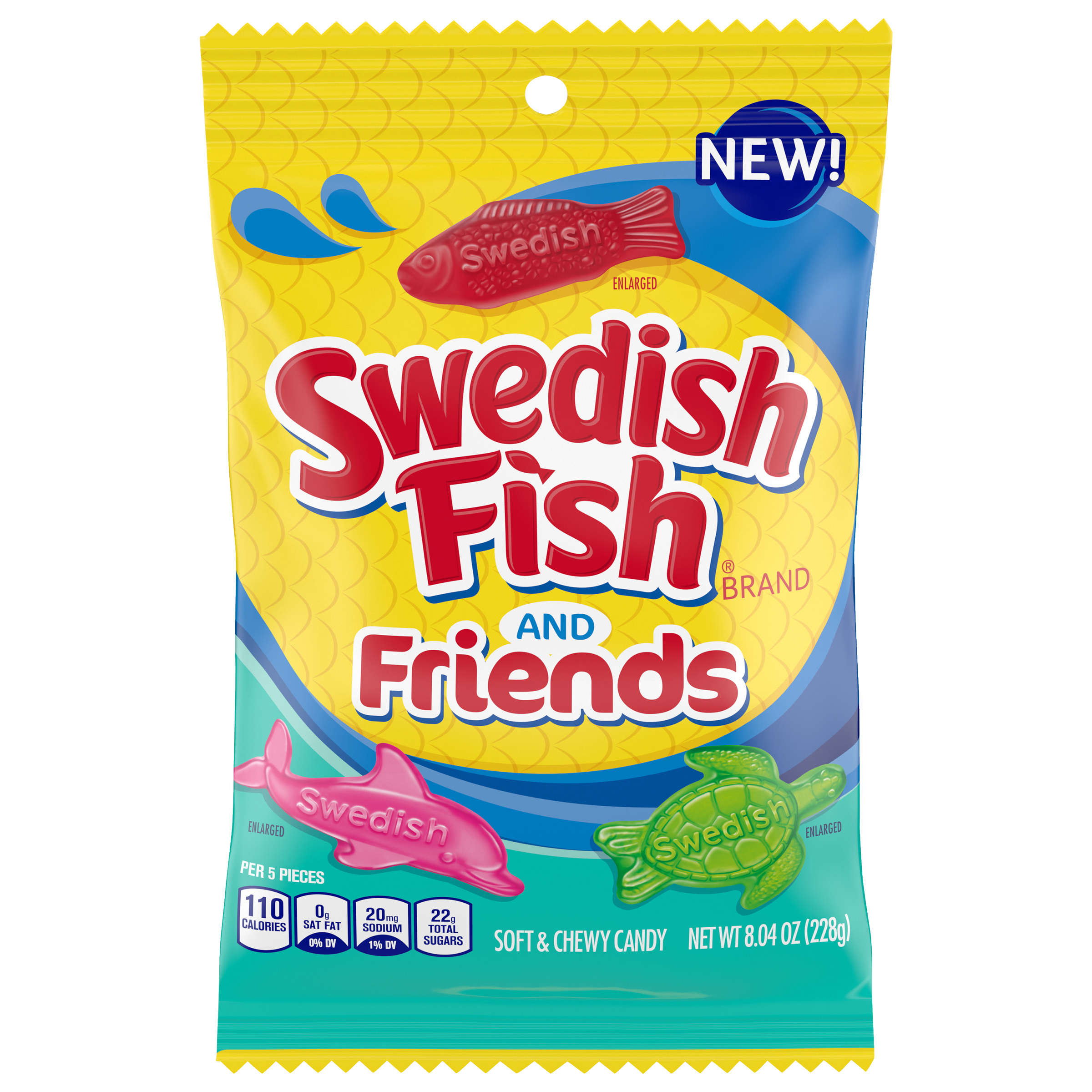 SWEDISH FISH Berry Soft Candy 0.5 LB