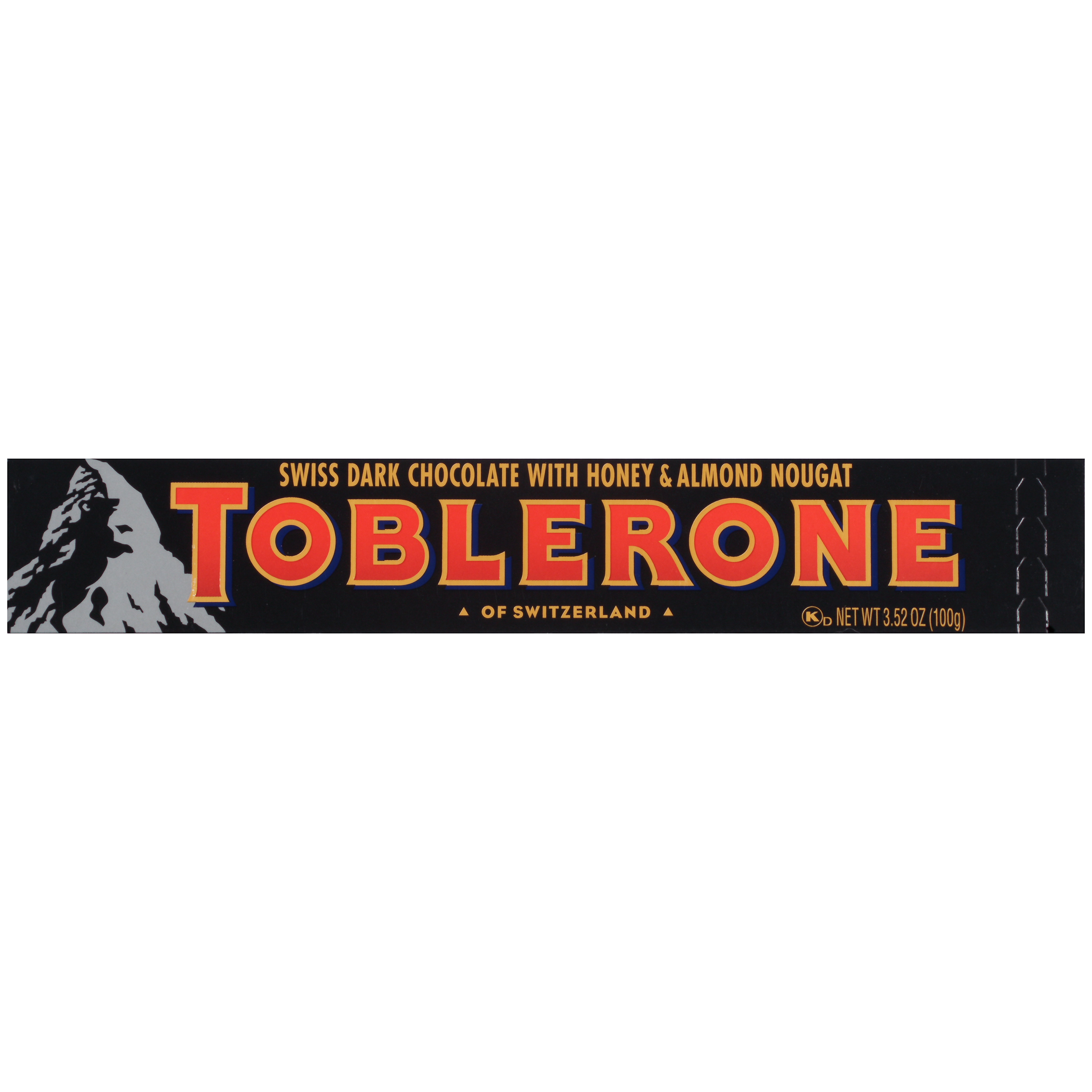 Toblerone Swiss Dark Chocolate Candy Bars with Honey and Almond Nougat, 3.52 oz Bar