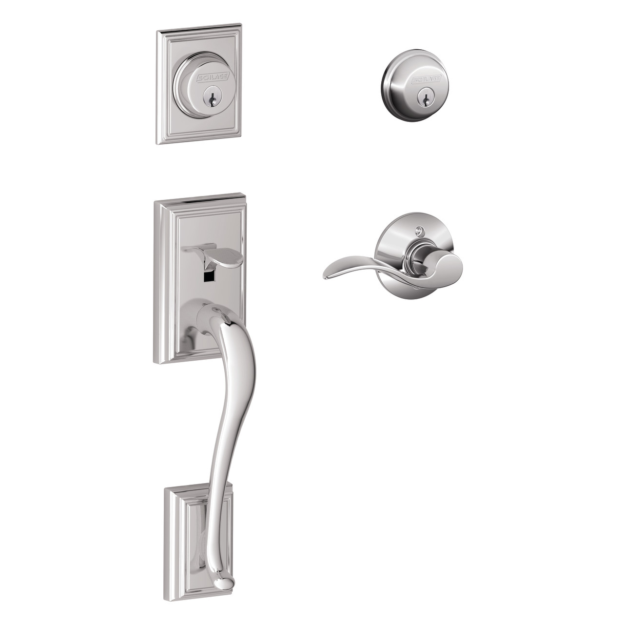 Double Cylinder Handleset and Accent Lever