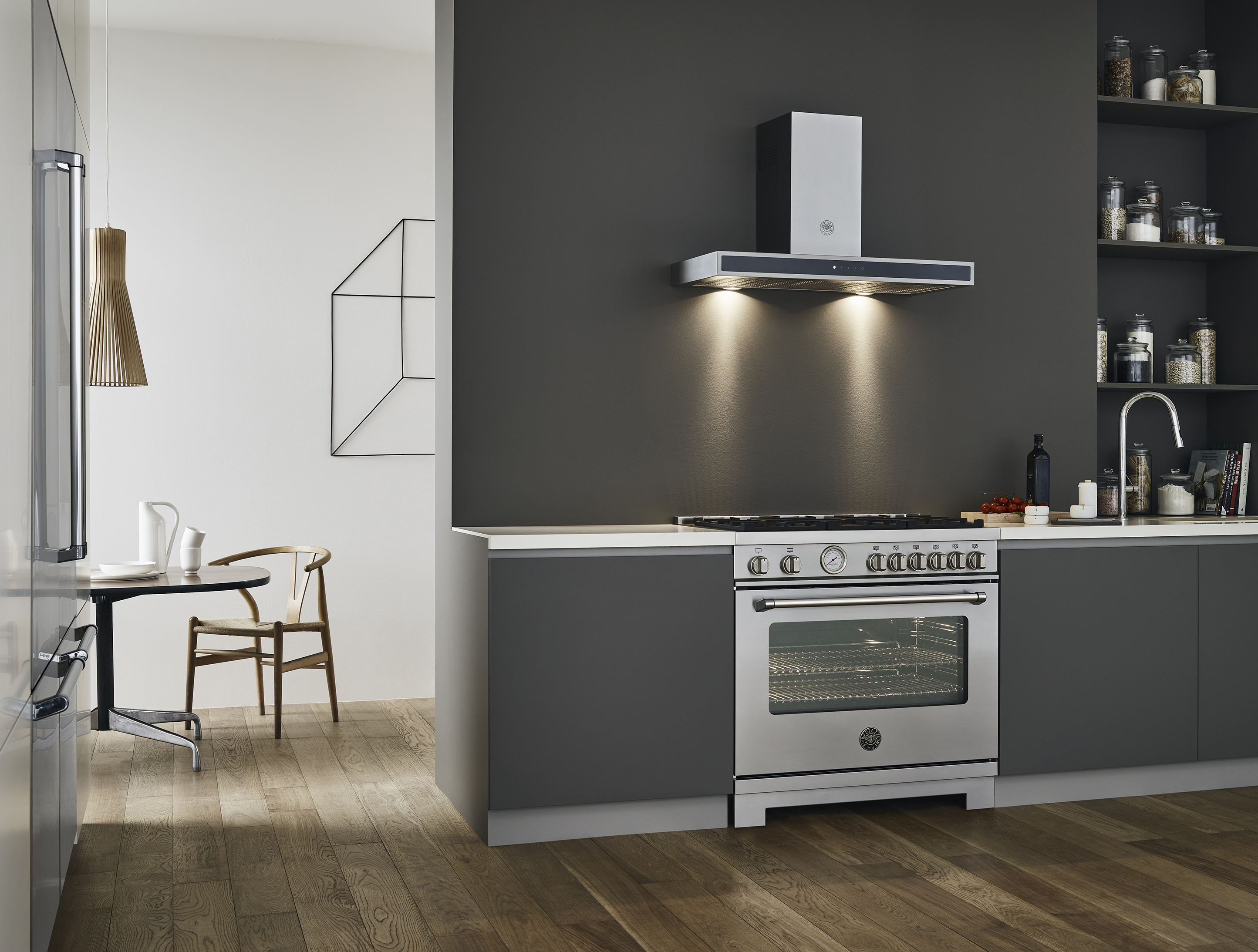 Bertazzoni 36" Master Series range - Gas oven - 6 brass burners - LP version