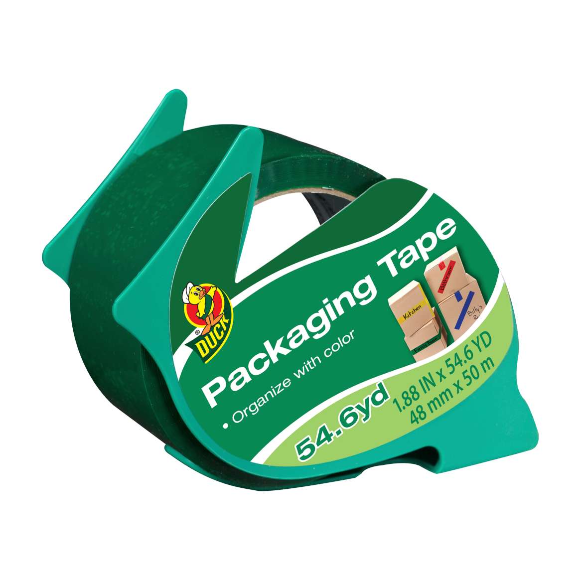 Duck® Brand Color Coding Packaging Tape - Green, 1.88 in. x 54.6 yd. Image