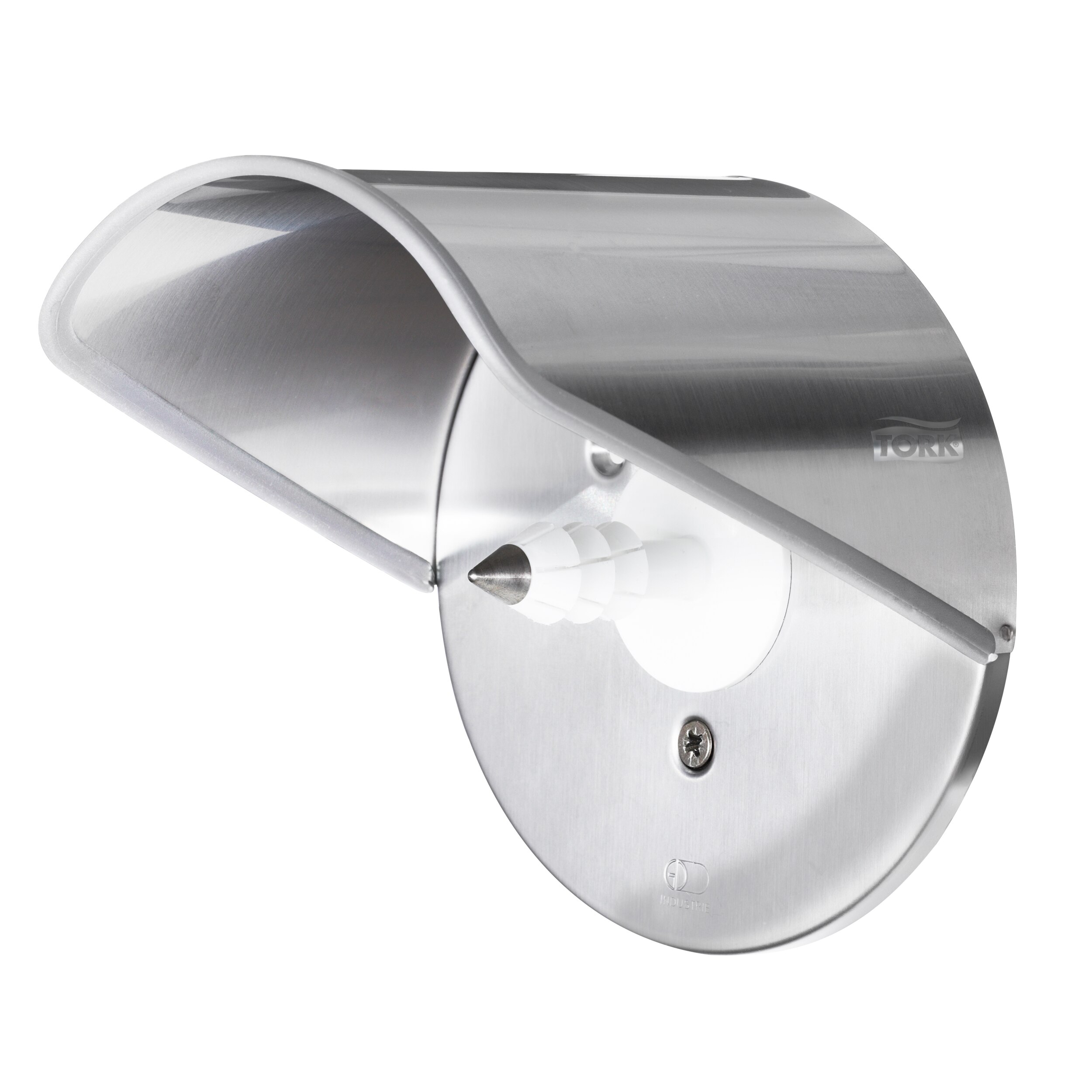 Toiletpapirdispenser, Til 1 rulle uden hylse, Udvendig oprulning, Stål, Tork OptiServe T7