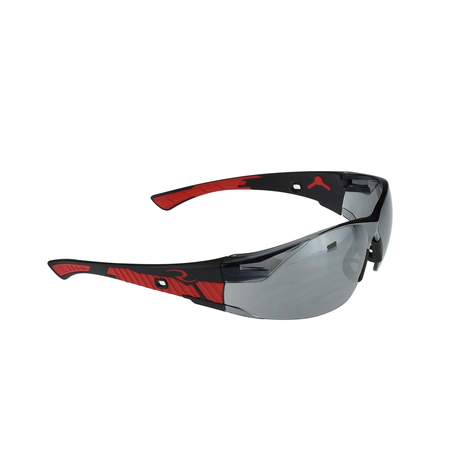 Obliterator Safety Eyewear - Black/Red Frame - Silver Lens