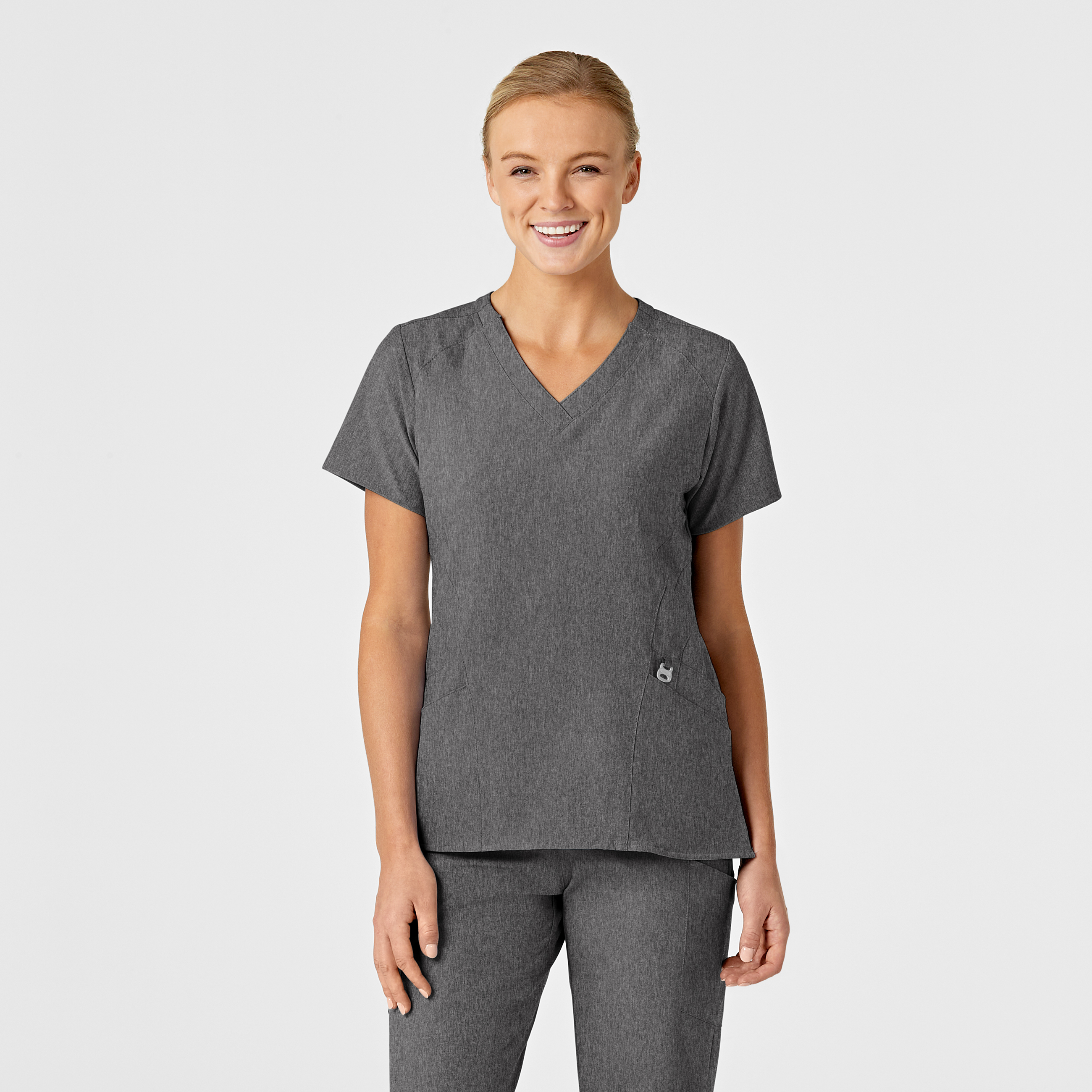 WonderWink Medical W123 Womens Stylized V-Neck Top-Wonder Wink