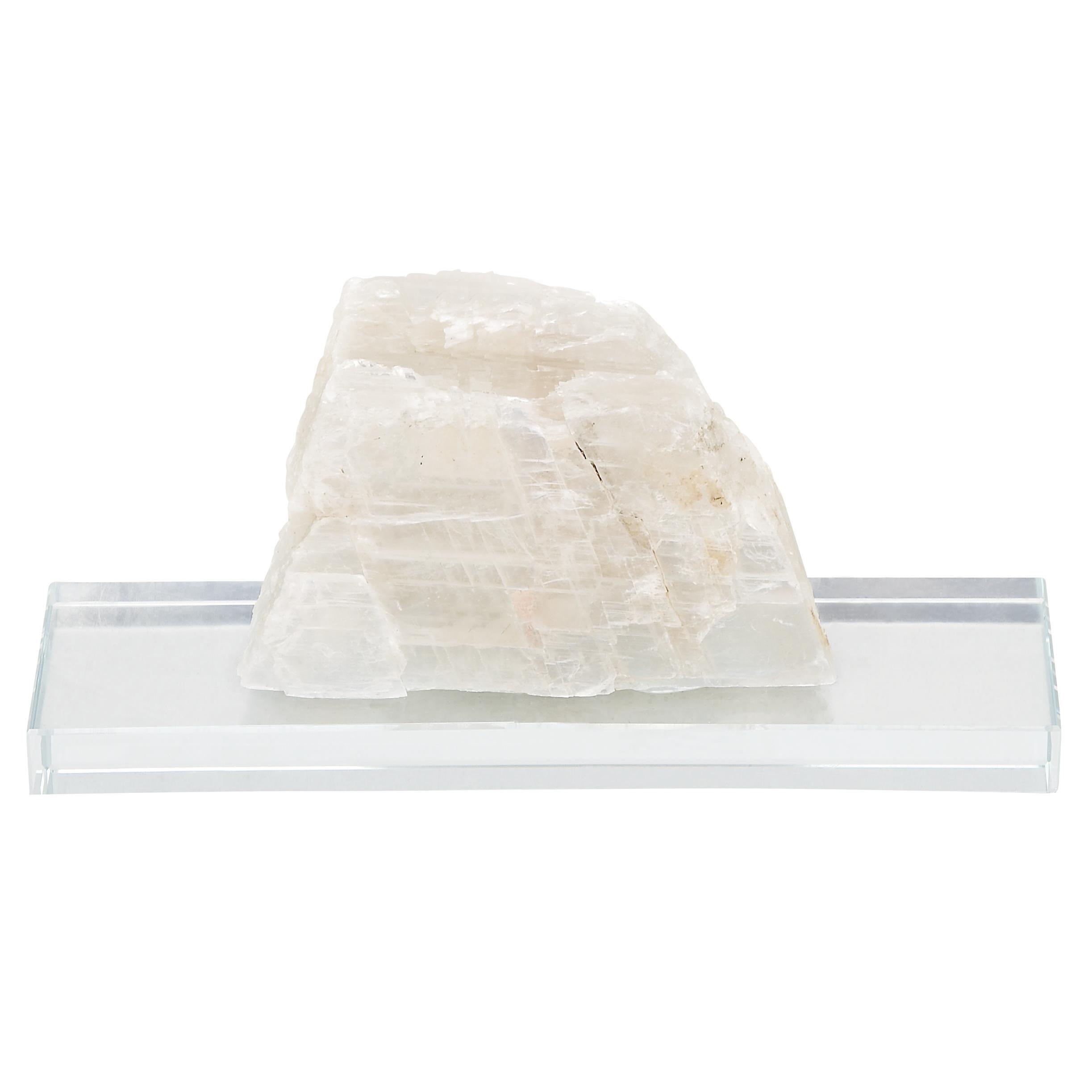 White Crystal  Sculpture, 5" x 3" x 4"