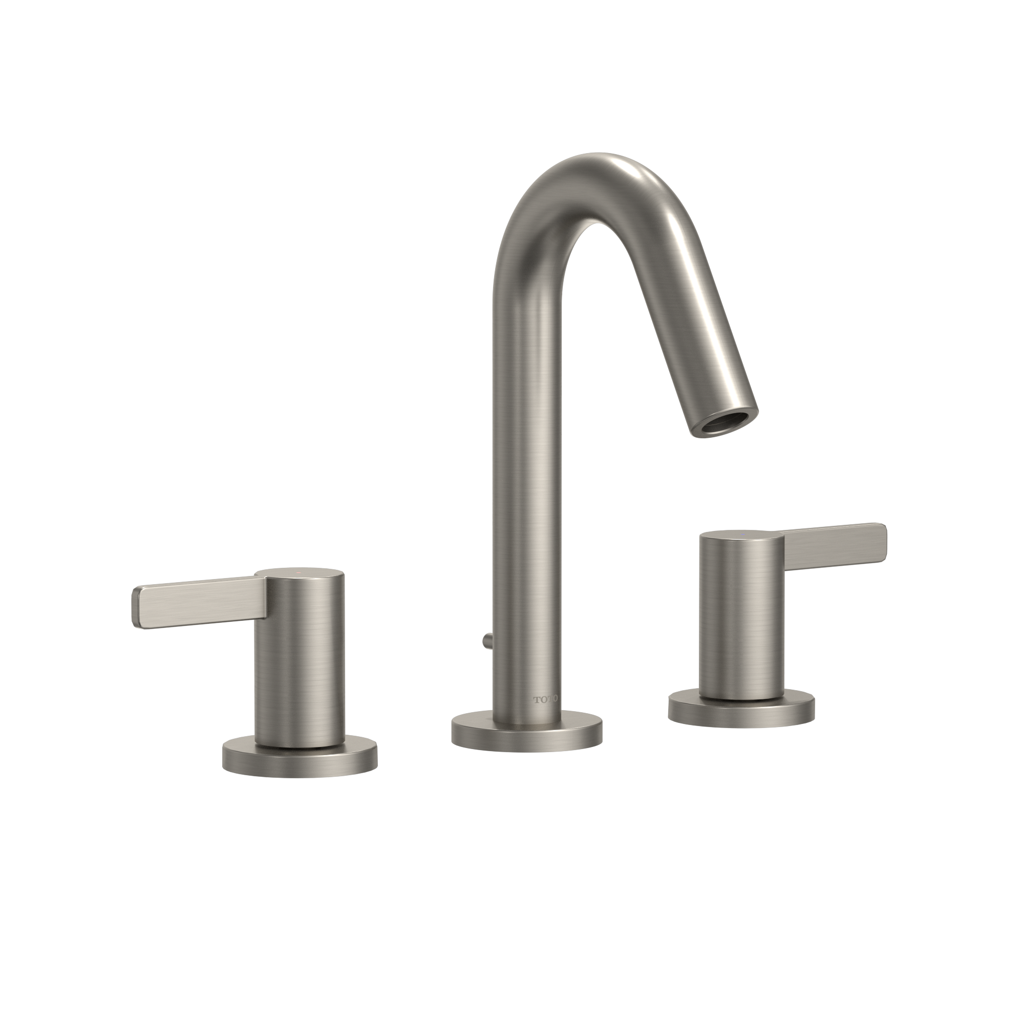 TOTO GF Series 1.2 GPM Two Lever Handle Widespread Bathroom Sink Faucet, Brushed Nickel, Brass, TLG11201UA#BN