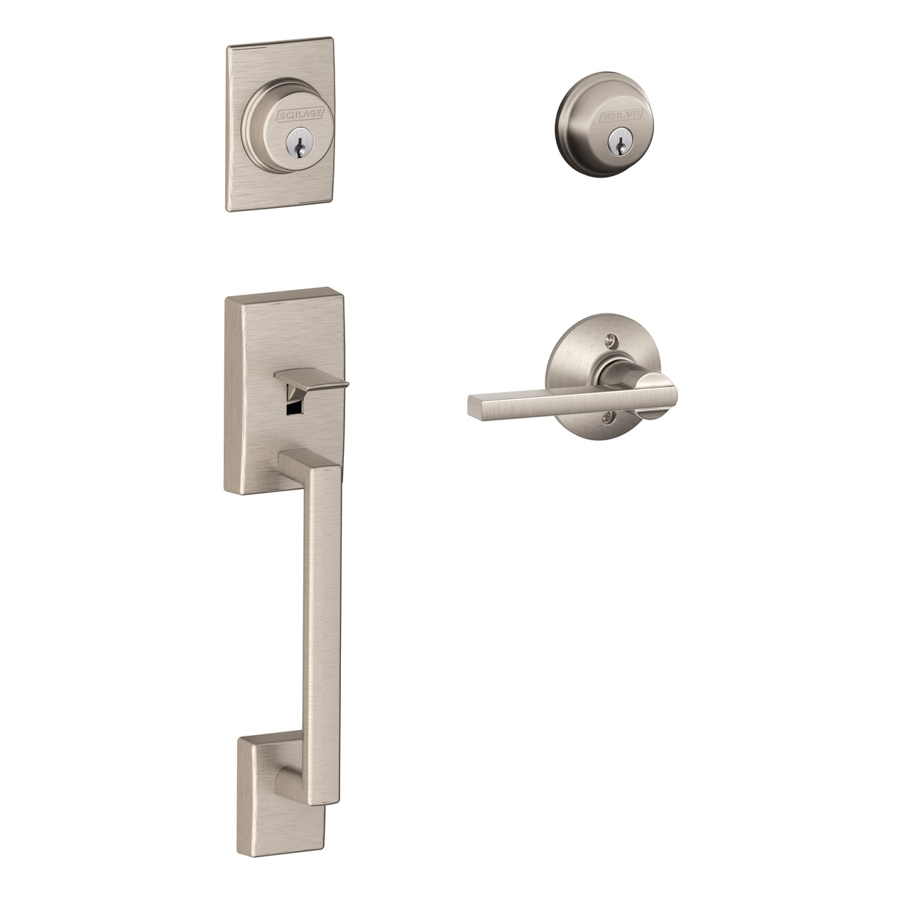 Double Cylinder Handleset and Latitude Lever