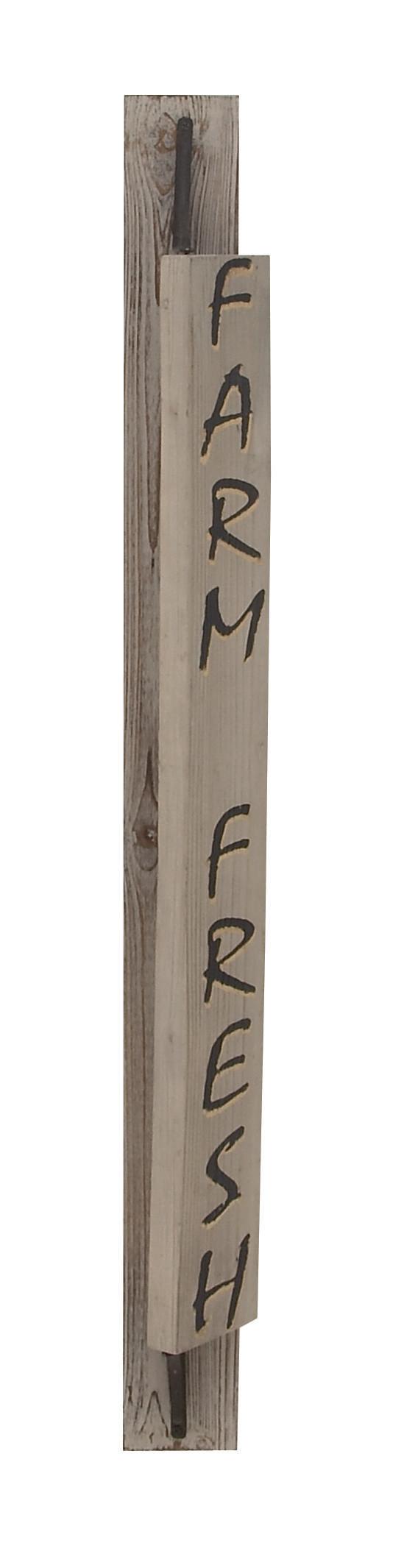 White Wood Sign Wall Decor, 3" x 4" x 35"