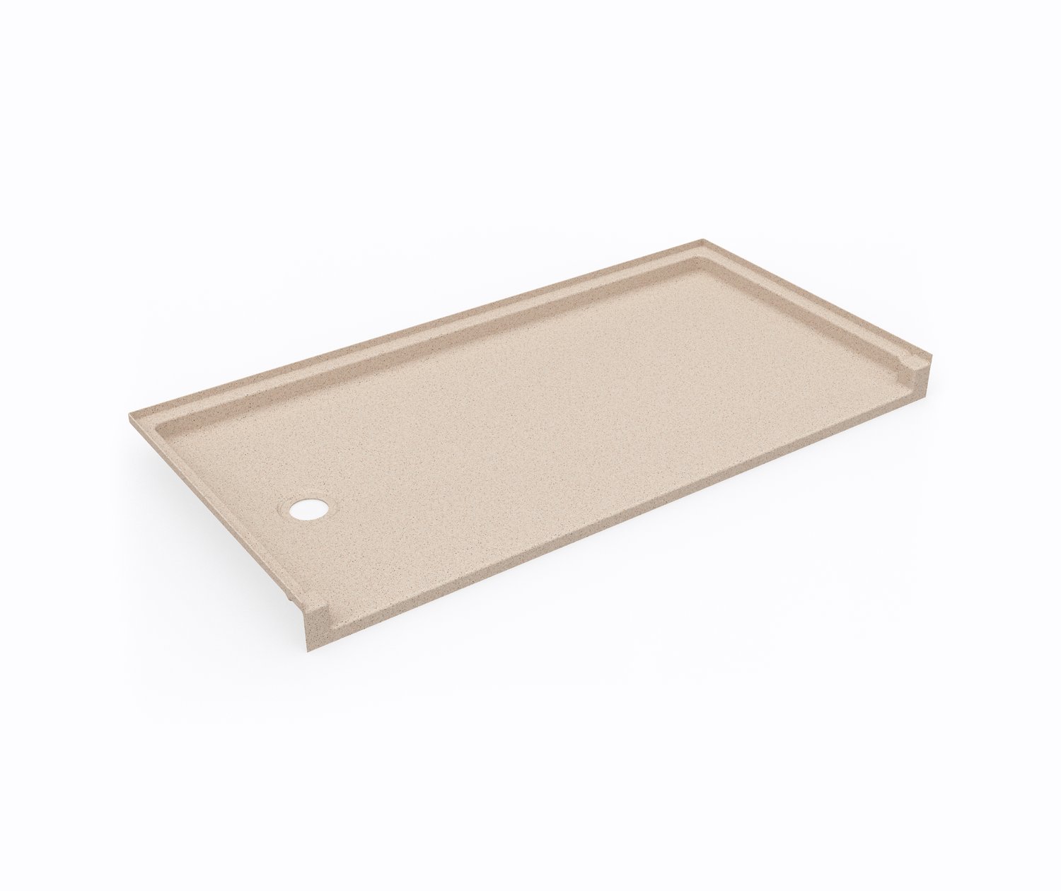 SBF-3060LM/RM 30 x 60 Swanstone® Alcove Shower Pan with Right Hand Drain in White view 8