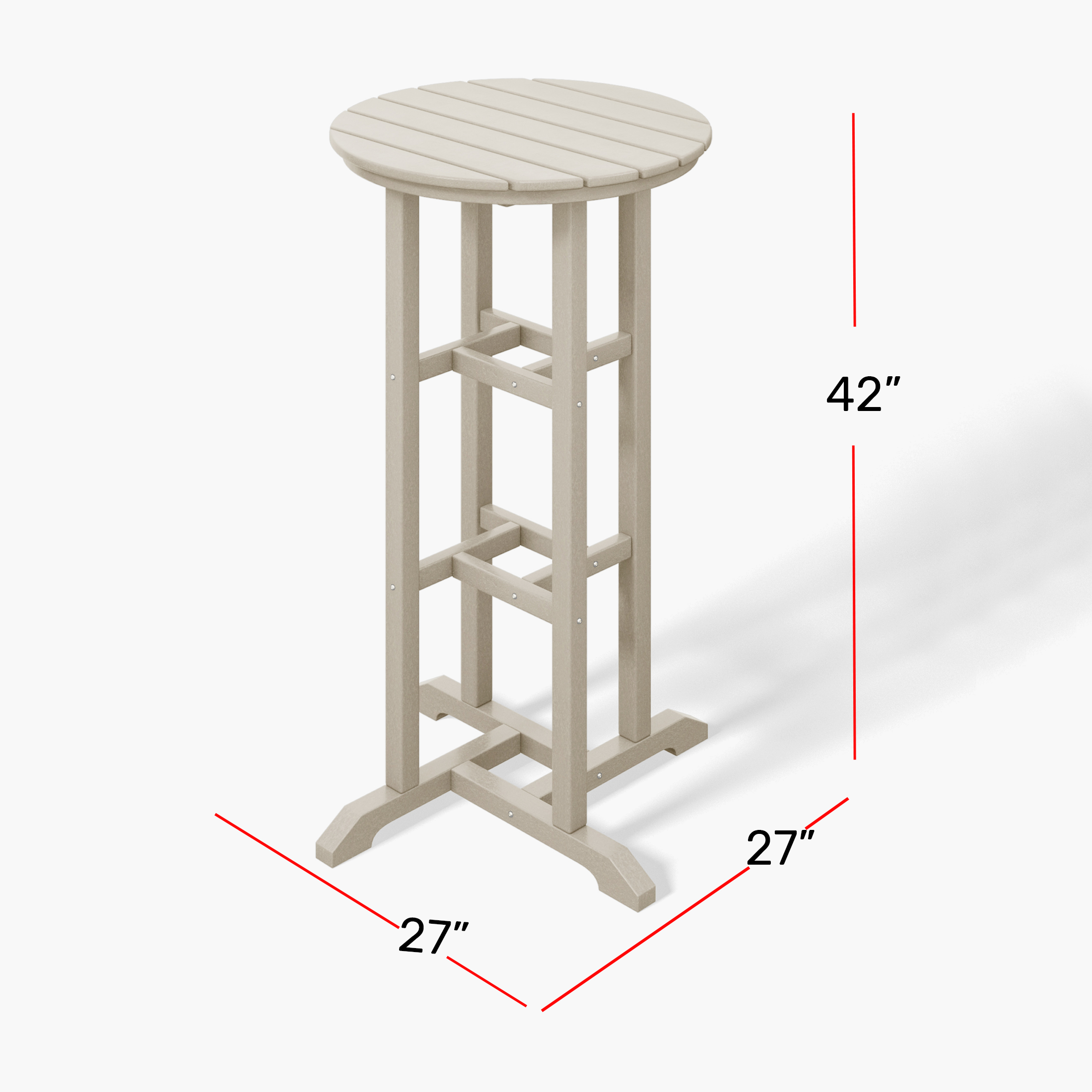 Outdoor Patio Bar Height Table and Bar Stool 4-Piece Dining SetCOS Spec Image