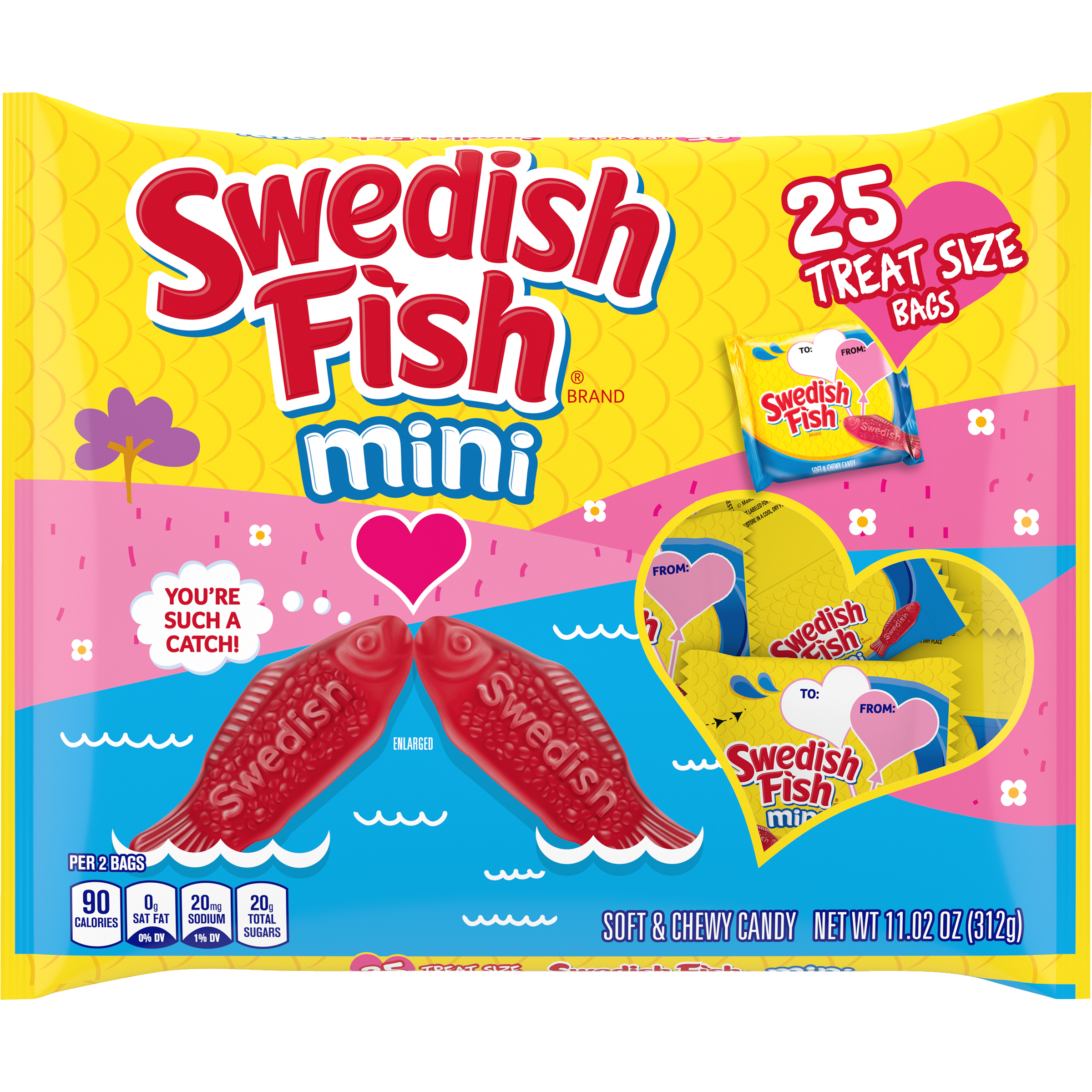 SWEDISH FISH Mini Soft & Chewy Valentines Day Candy, 25 Snack Packs-thumbnail-2