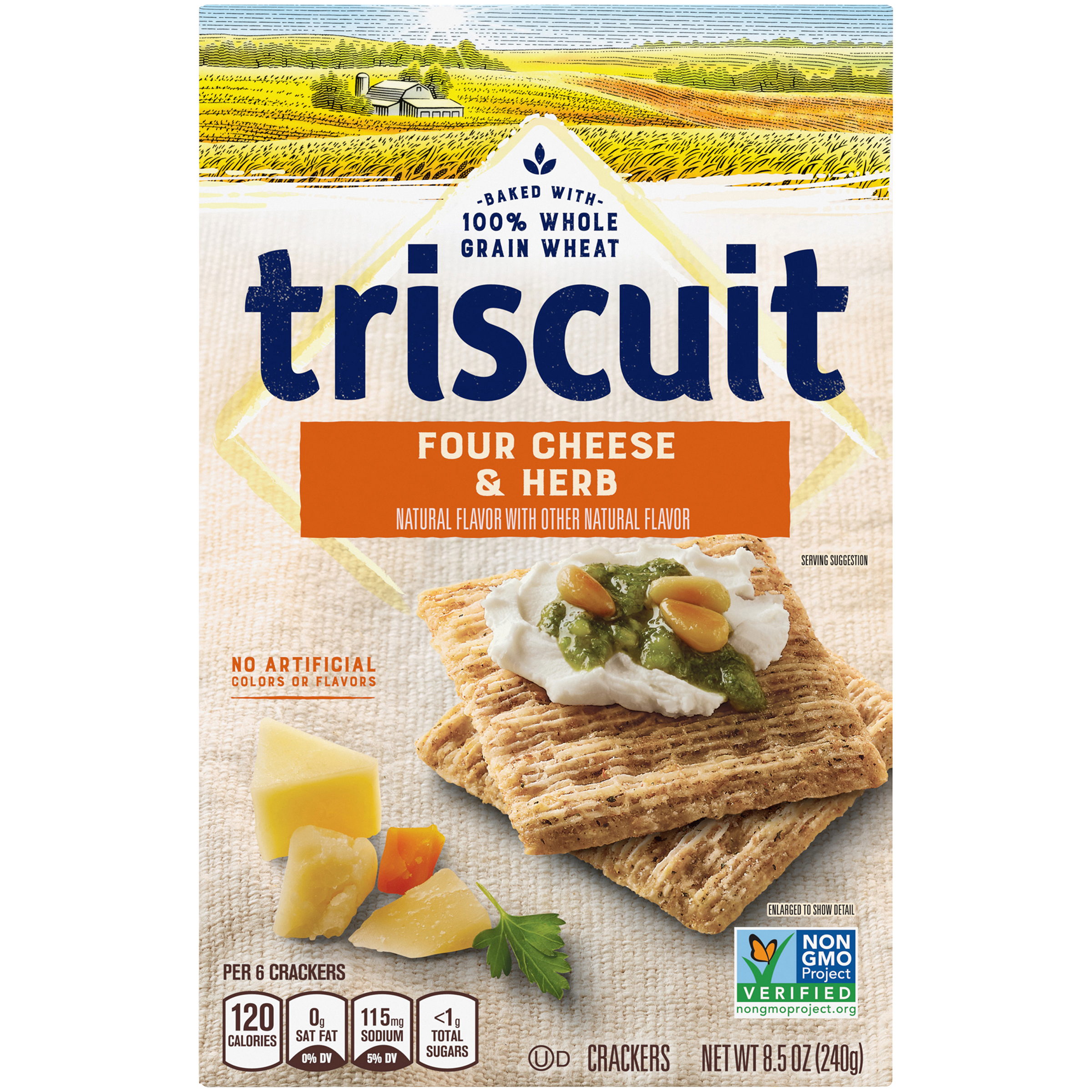 Triscuit Four Cheese and Herb Whole Grain Wheat Crackers, 8.5 oz-thumbnail-1