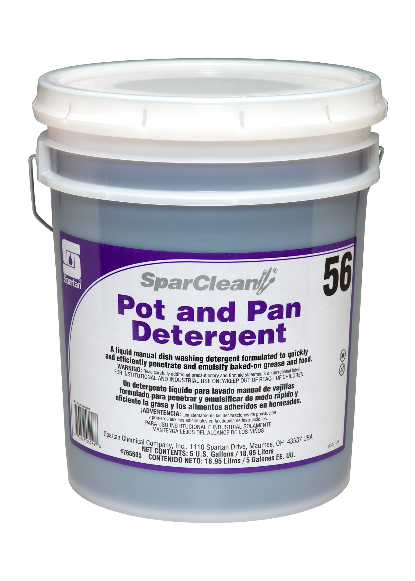 Spartan Chemical Company SparClean Pot and Pan Detergent 56, 5 GAL PAIL