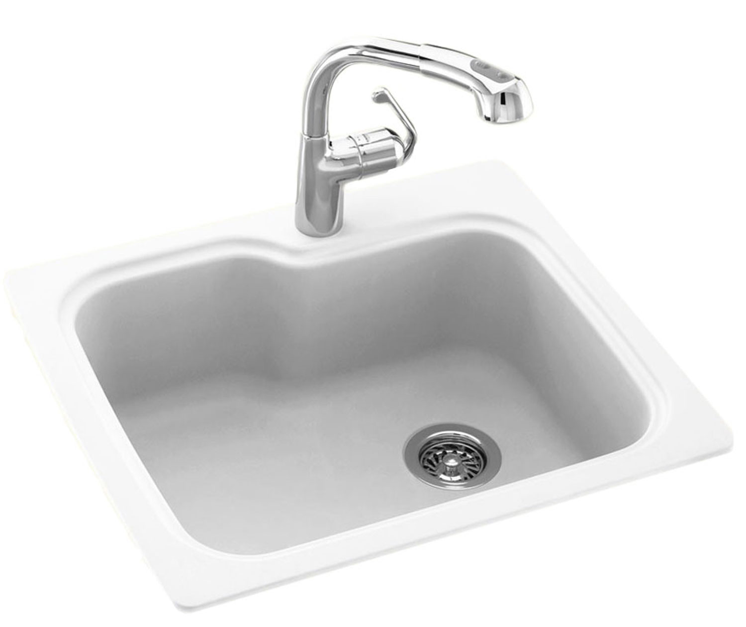 Single Bowl Sink 25x22 White