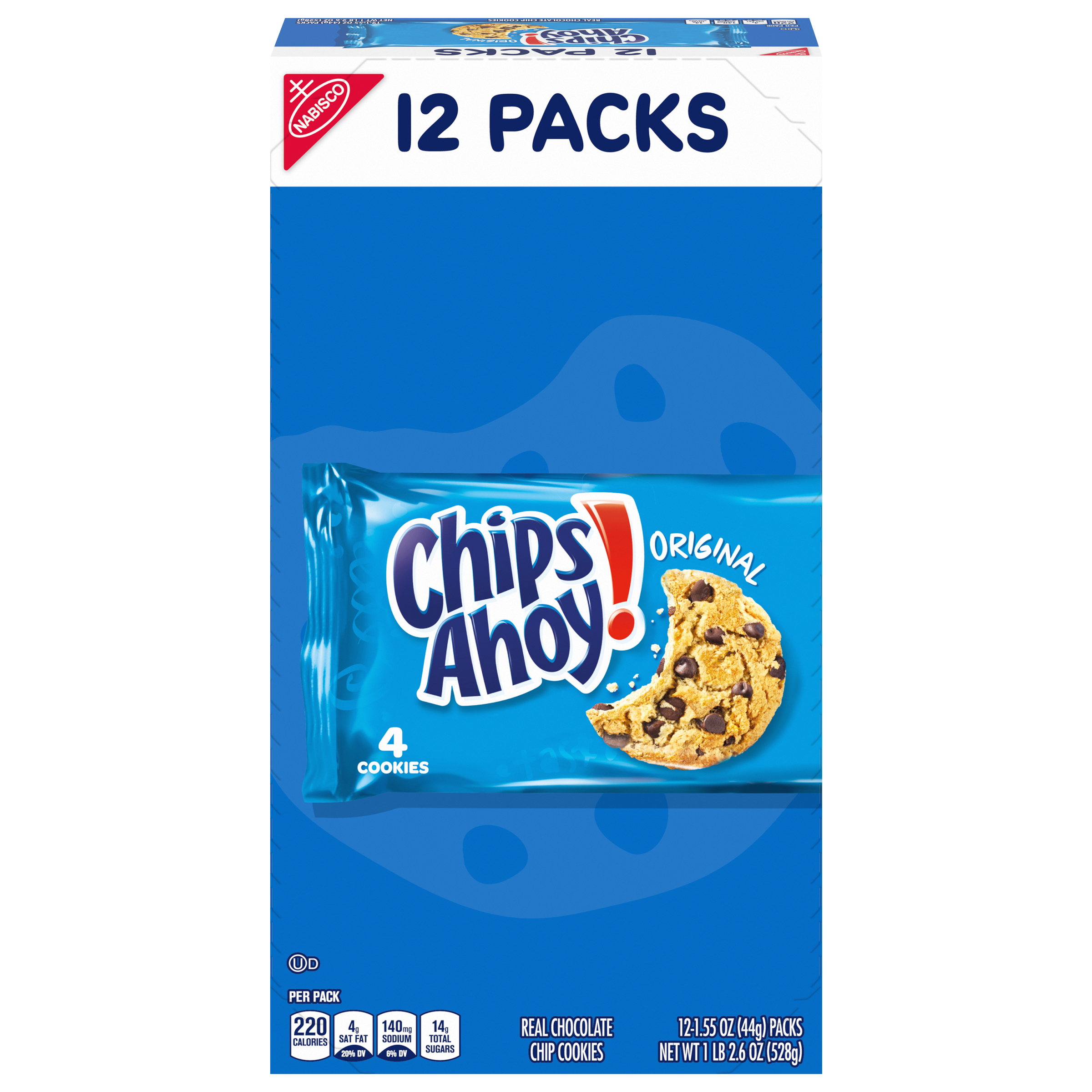 CHIPS AHOY! Original Chocolate Chip Cookies, 12 Snack Packs