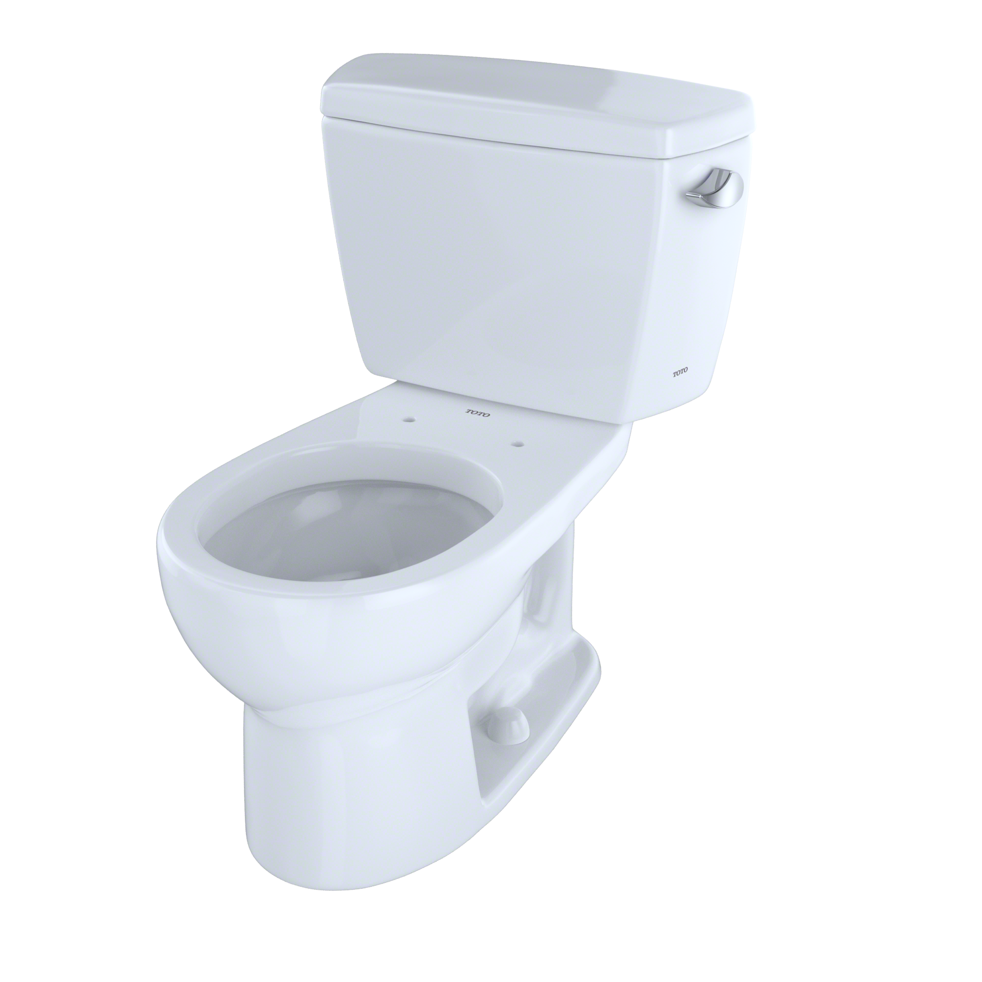 Toto TOTO® Drake® Two-Piece Round 1.6 GPF Toilet with Right-Hand Trip Lever, Cotton White - CST743SR#01 876854