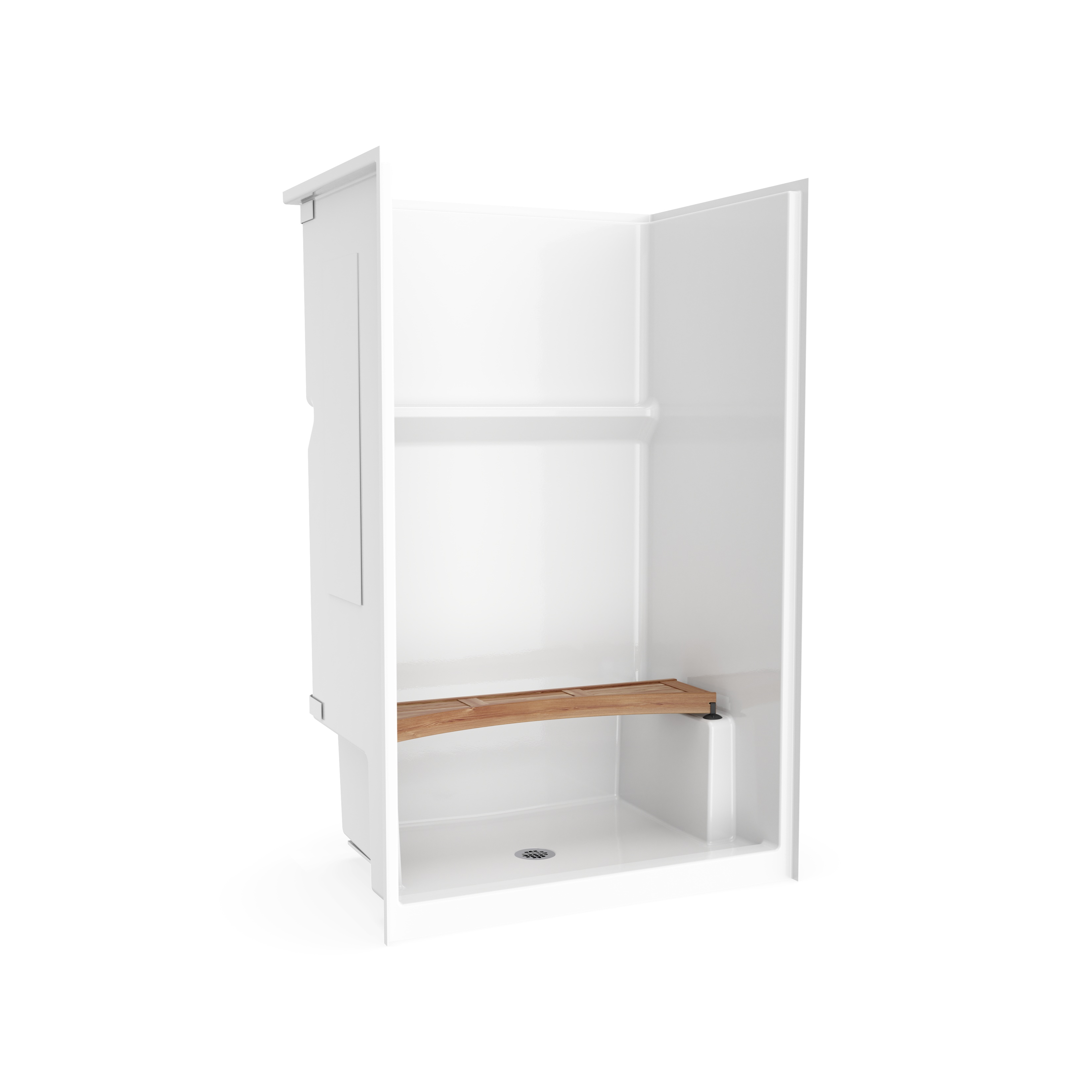 Icon SH4834 AcrylX™ Alcove Center Drain One-Piece Shower in White view 6