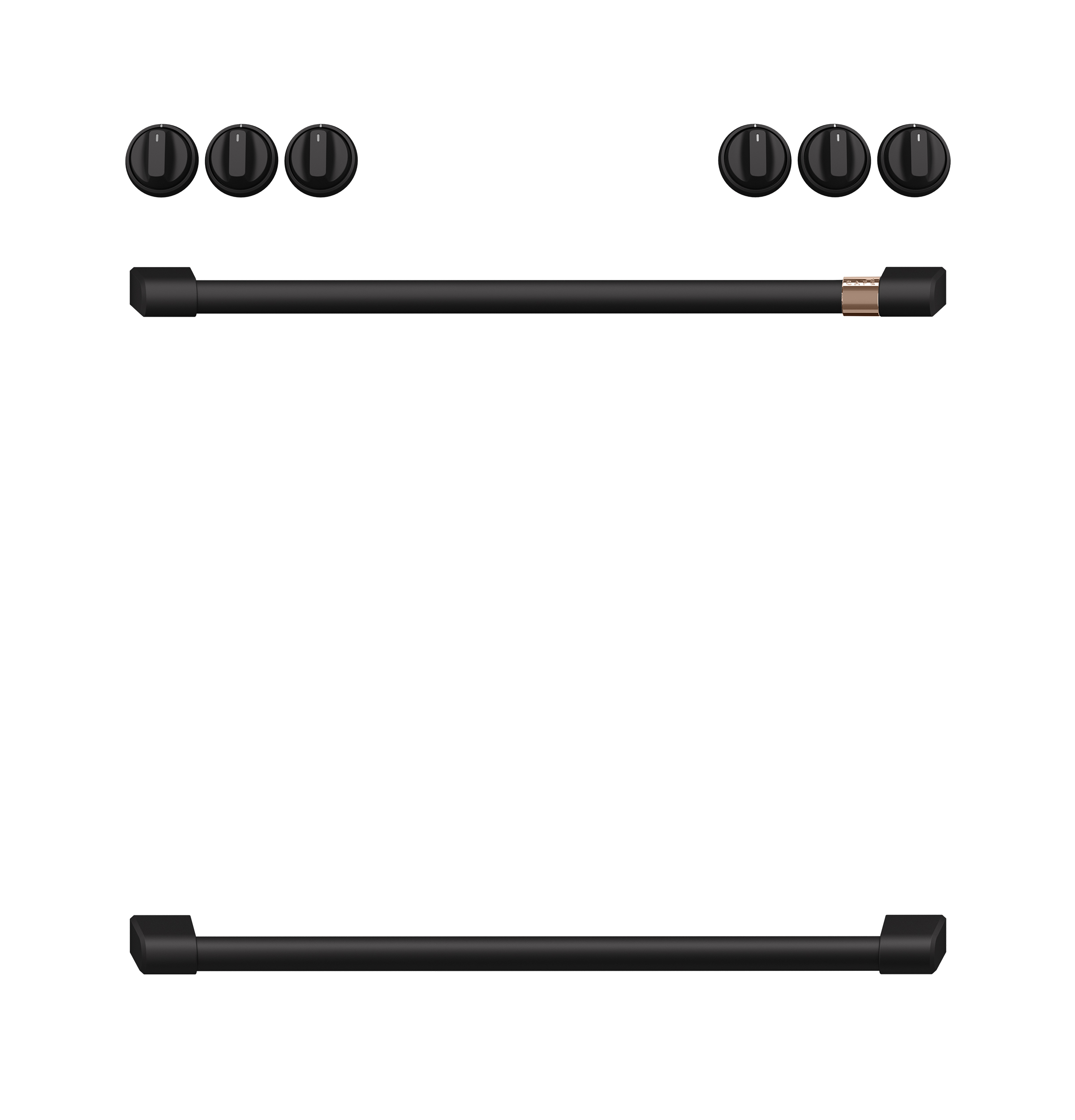 Front Cntrl Elec Knobs,Hndls Flat Black — Not Connectable