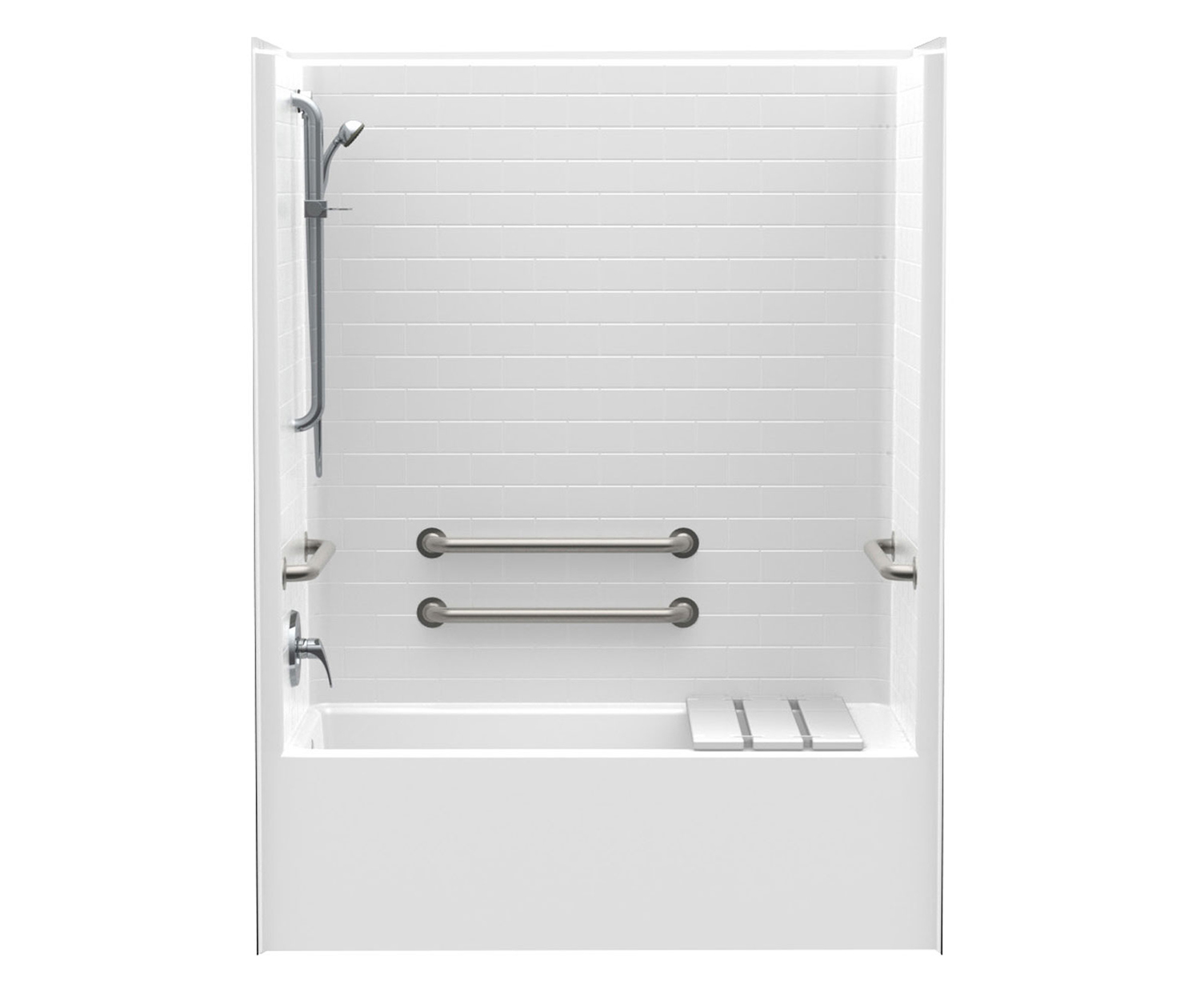 F6032stt Acrylx Alcove One Piece Tub Shower In view 3