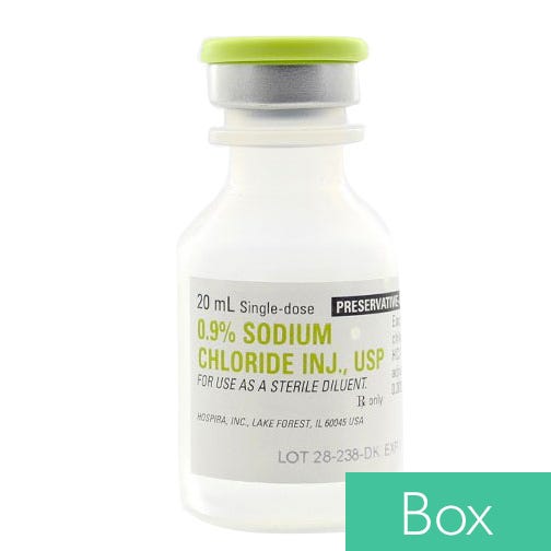 Sodium Chloride 0.9%, 20ml Single Dose Vial - 25/Pack