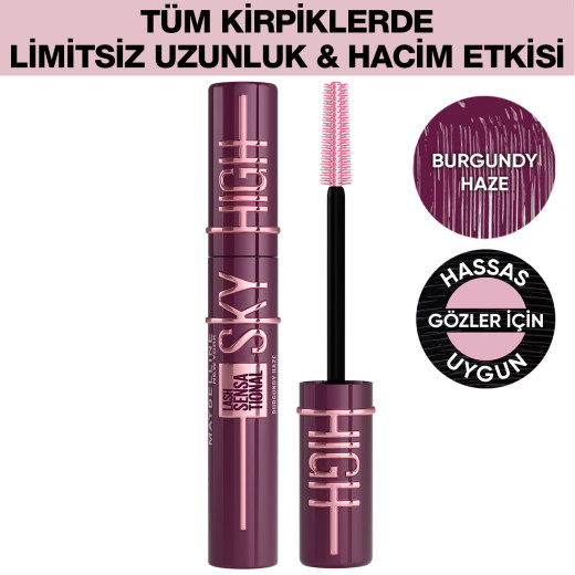 maybelline new york lash sensational sky high burgundy haze maskara
