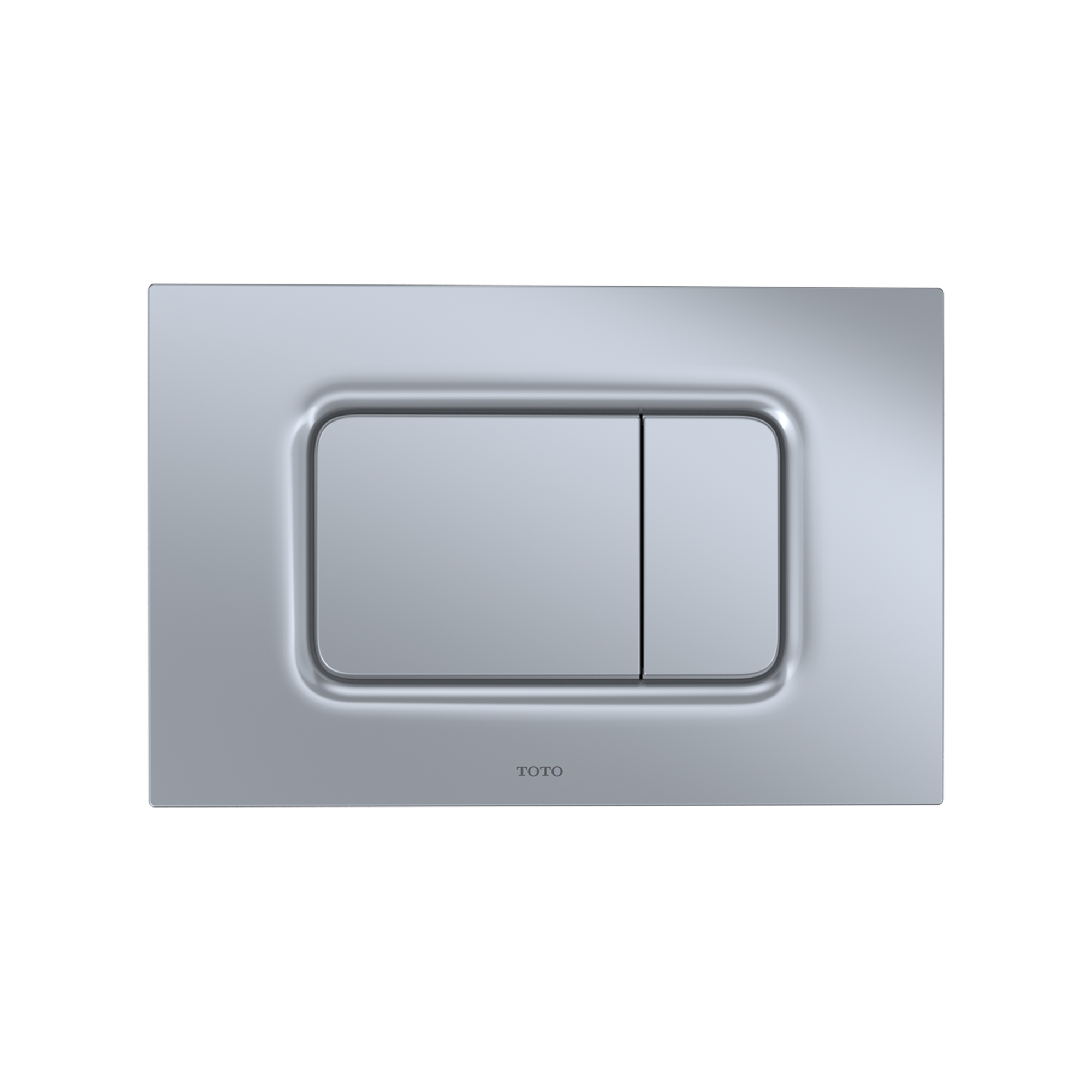 TOTO Dual Flush Rectangle Push Button Plate for Select DuoFit In-Wall Tank Unit, Matte Silver, Plastic, YT920#MS