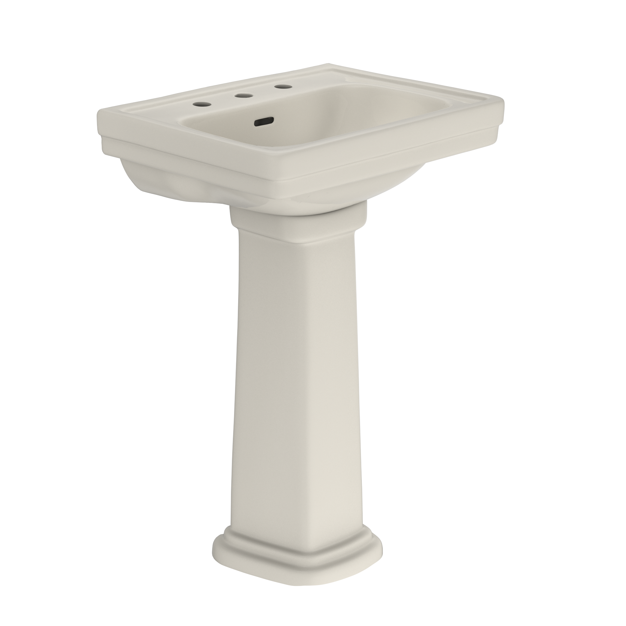 TOTO Promenade 24" x 19-1/4" Rectangular Pedestal Bathroom Sink for 8 inch Center Faucets, Sedona Beige, Vitreous China, LPT532.8N#12