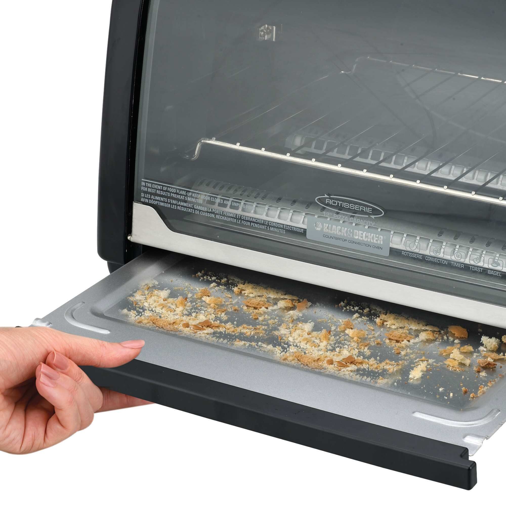 Removable crumb tray for the BLACK+DECKER toaster oven