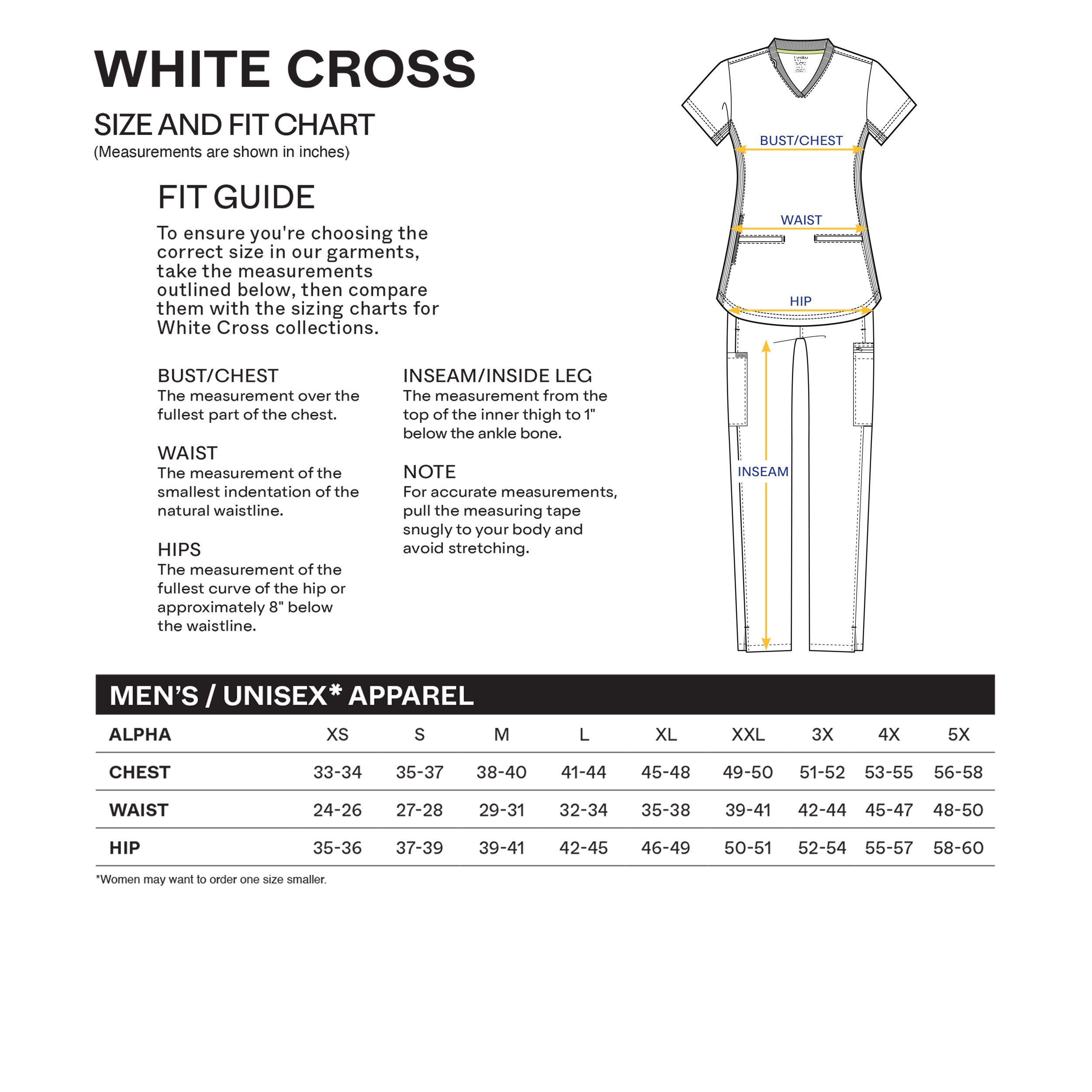 White Cross CRFT Men's 3-Pocket Scrub Jacket