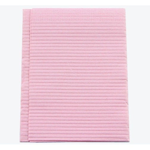 Professional® Regular Patient Towels, 3-Ply Tissue, 19" x 13", Dusty Rose - 500/Case