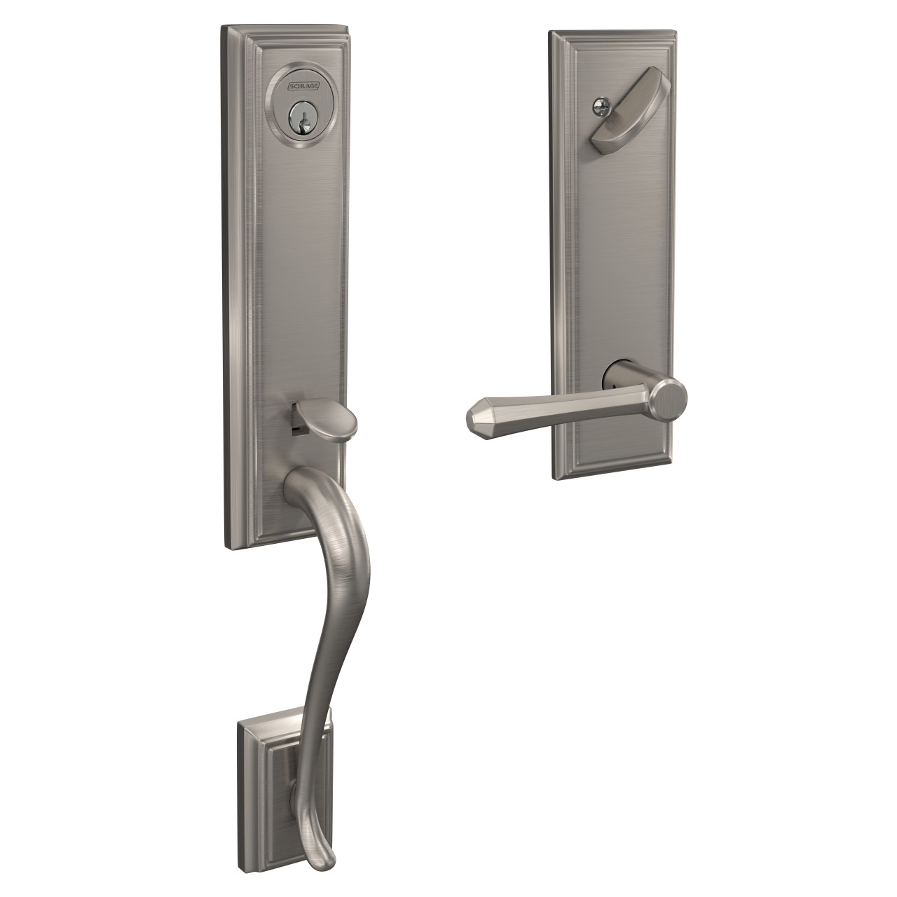 Custom 3/4 Trim Single Cylinder Handleset and Dempsey Lever with Addison Trim