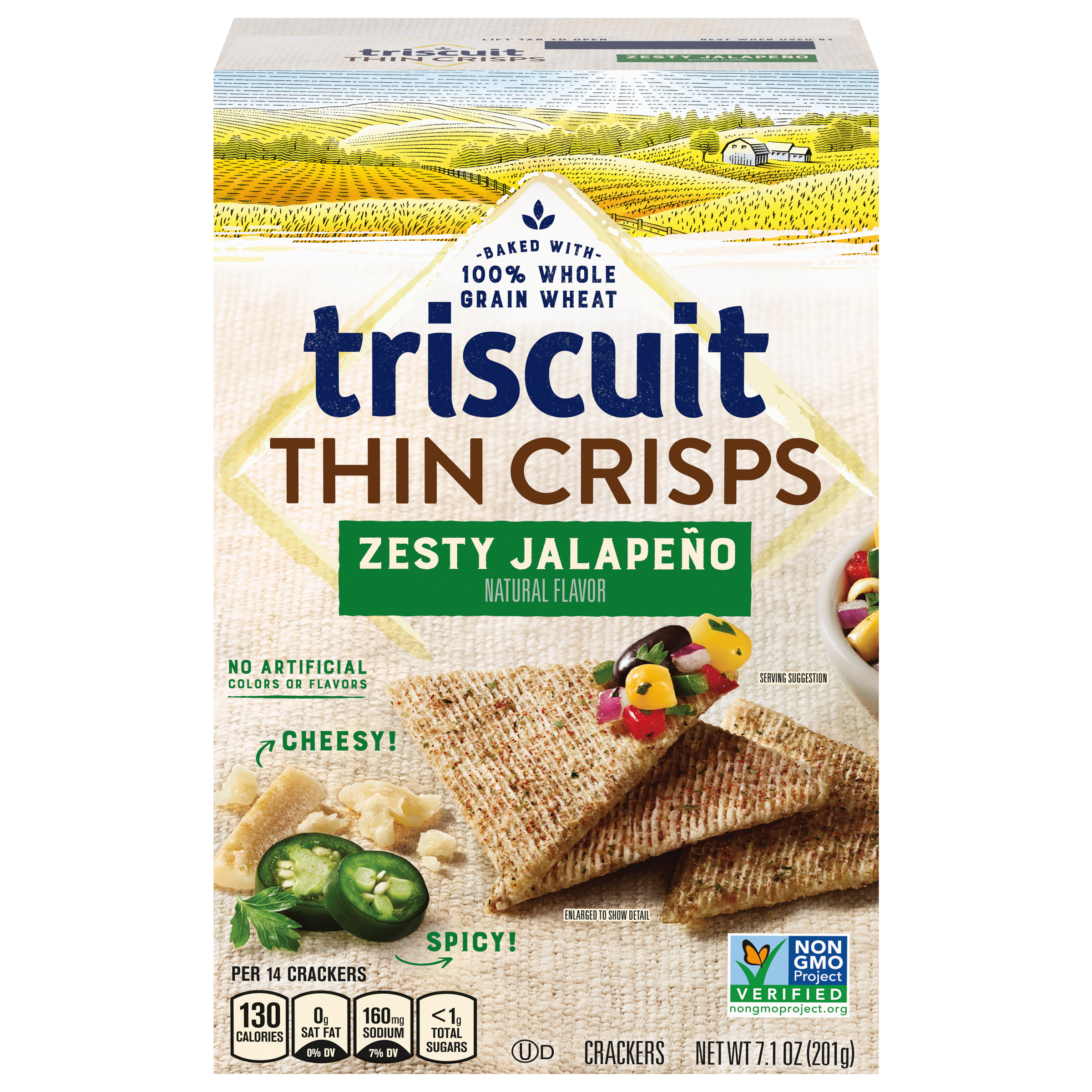 TRISCUIT Thin Crisps Zesty Jalapeno Crackers 0.44 LB