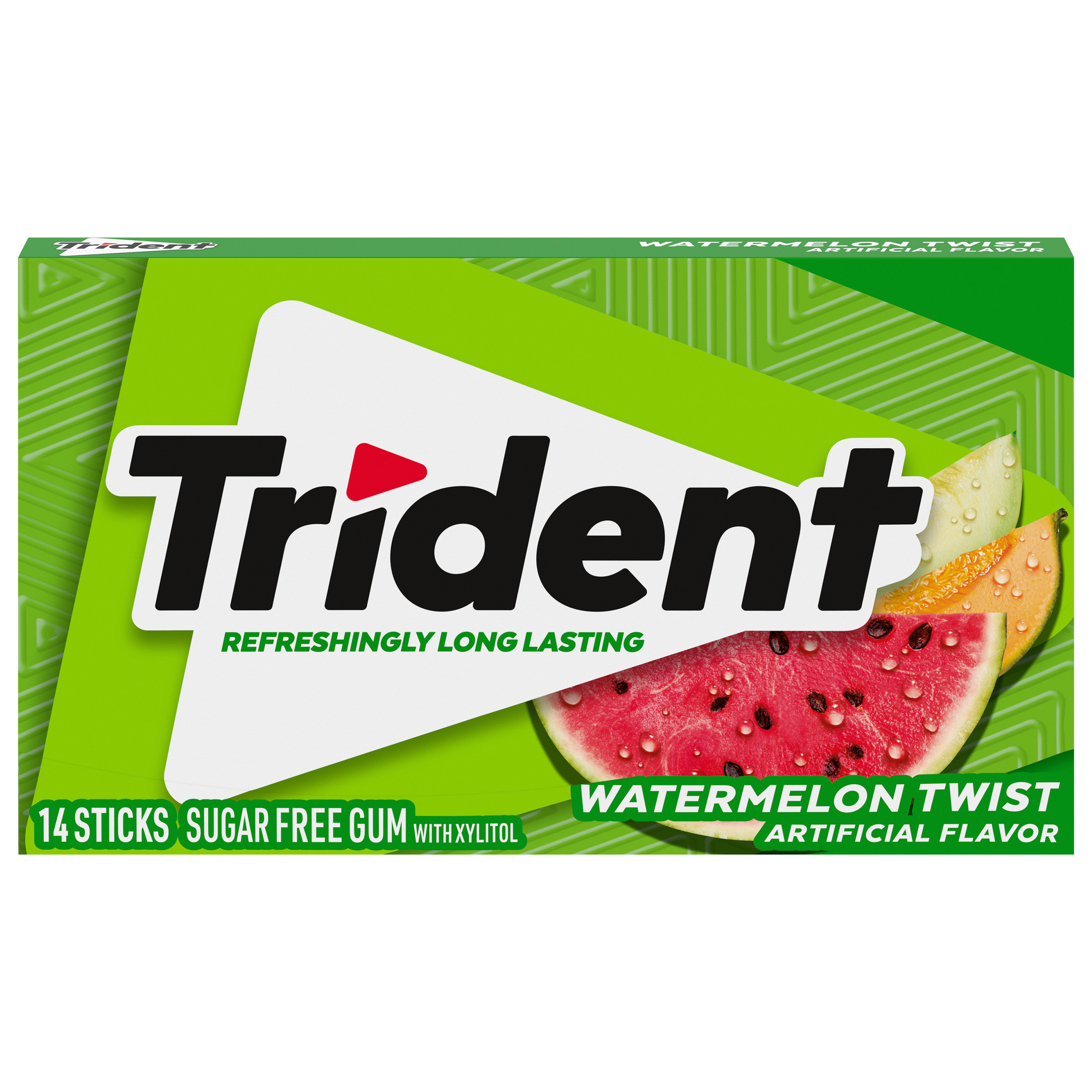TRIDENT Watermelon Twist Sugar Free Gum 14PCS 12x12