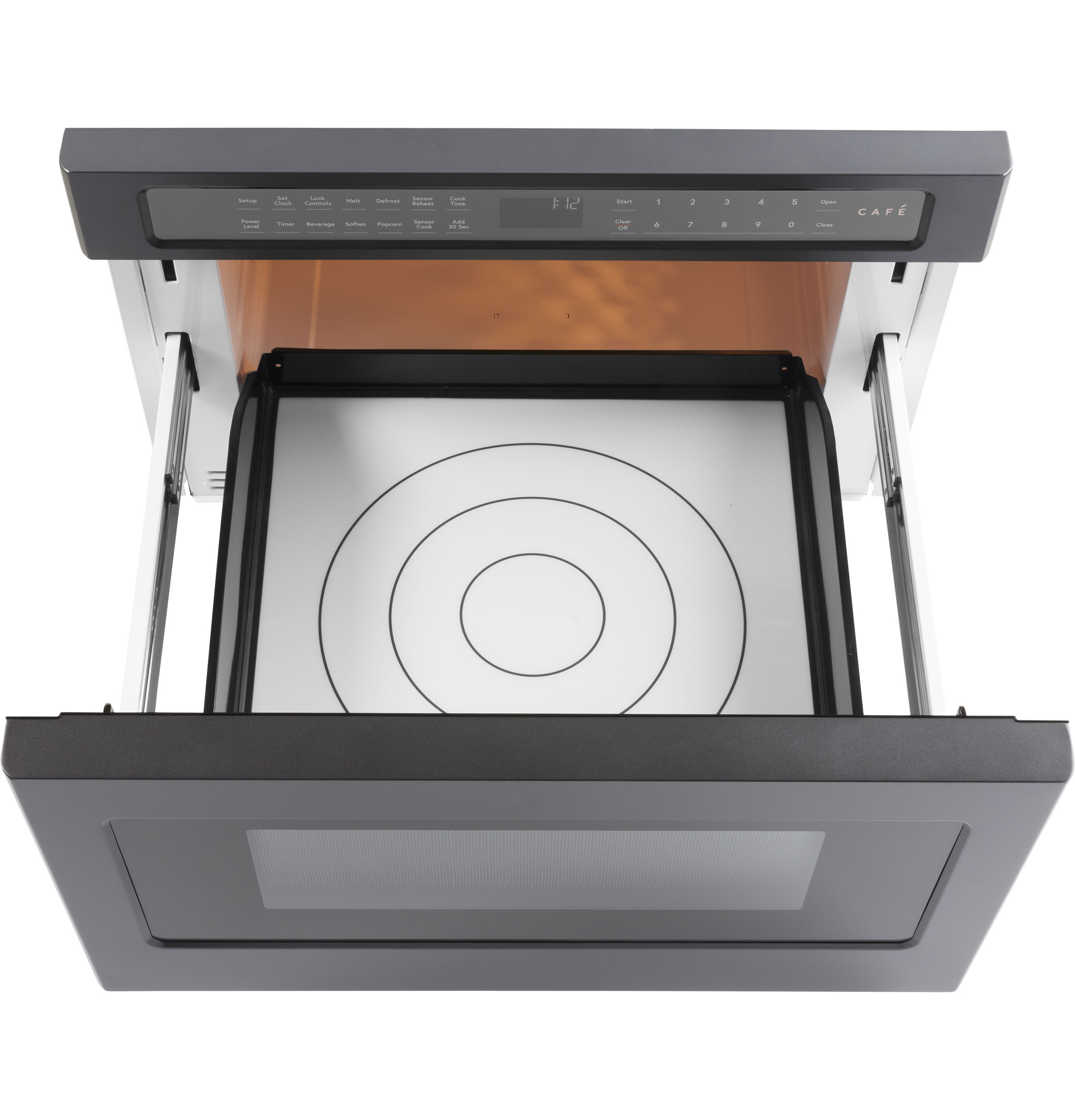 Café™ 1.2 Cu.Ft. Matte Black Built In Microwave Drawer view 3