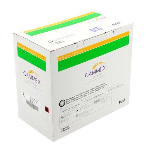 GAMMEX® Non-Latex Surgical Gloves, 6.5, Latex-Free, Powder-Free - 50/Box