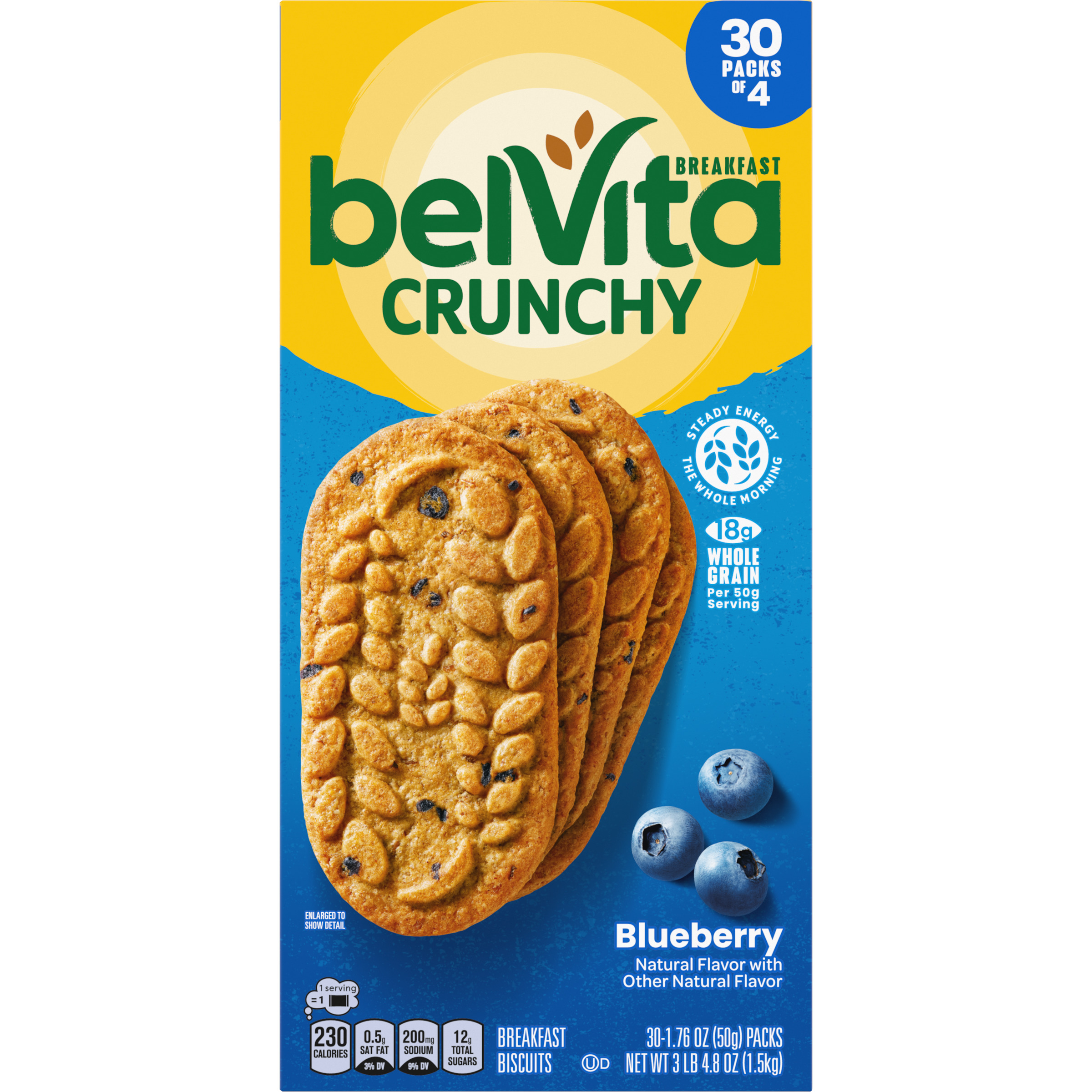 BELVITA Crunchy Blueberry Breakfast Biscuits 52.8 OZ-2