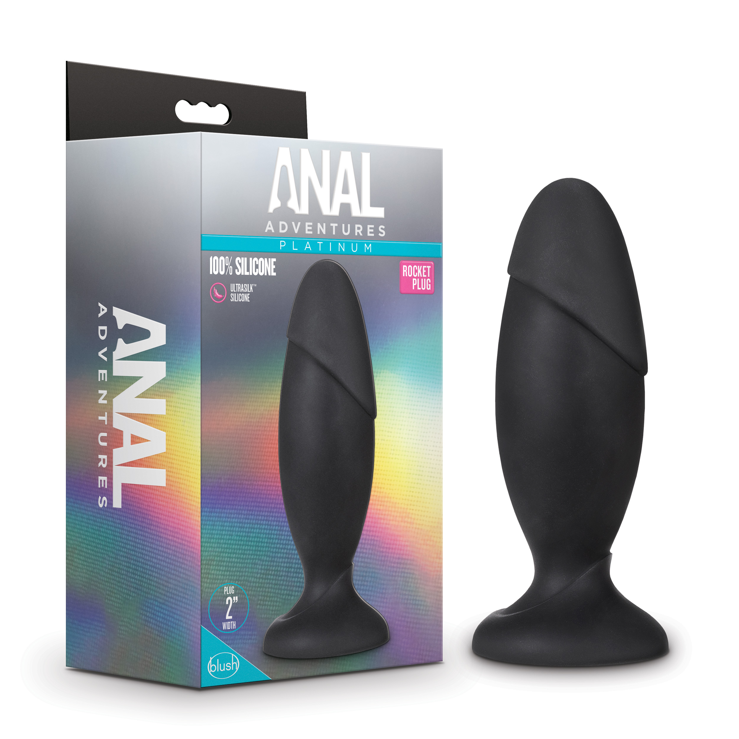 Blush Anal Adventures Platinum Rocket Black 6.5-Inch Anal Plug