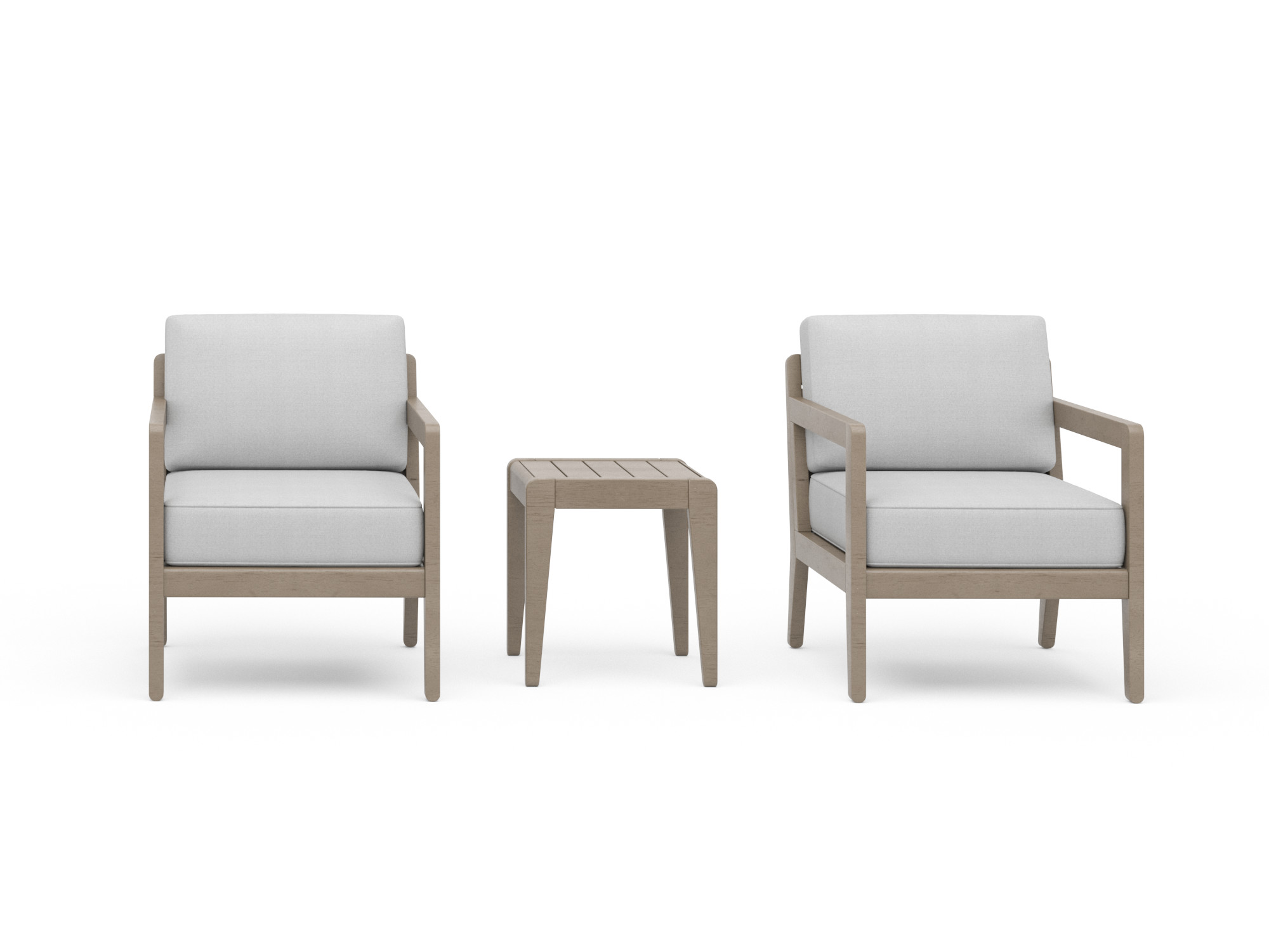 Homestyles Sustain Outdoor Lounge Armchair Pair and End Table