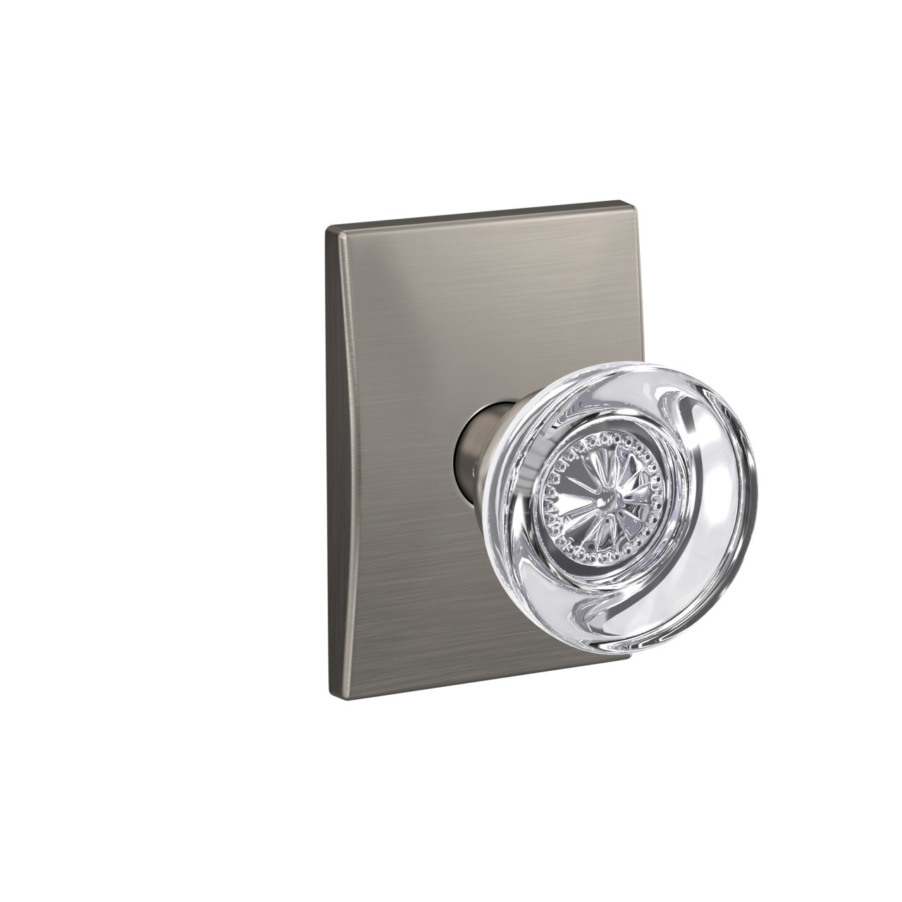 Custom Hobson Glass Knob Combined Interior Hall-Closet and Bed-Bath Lock
