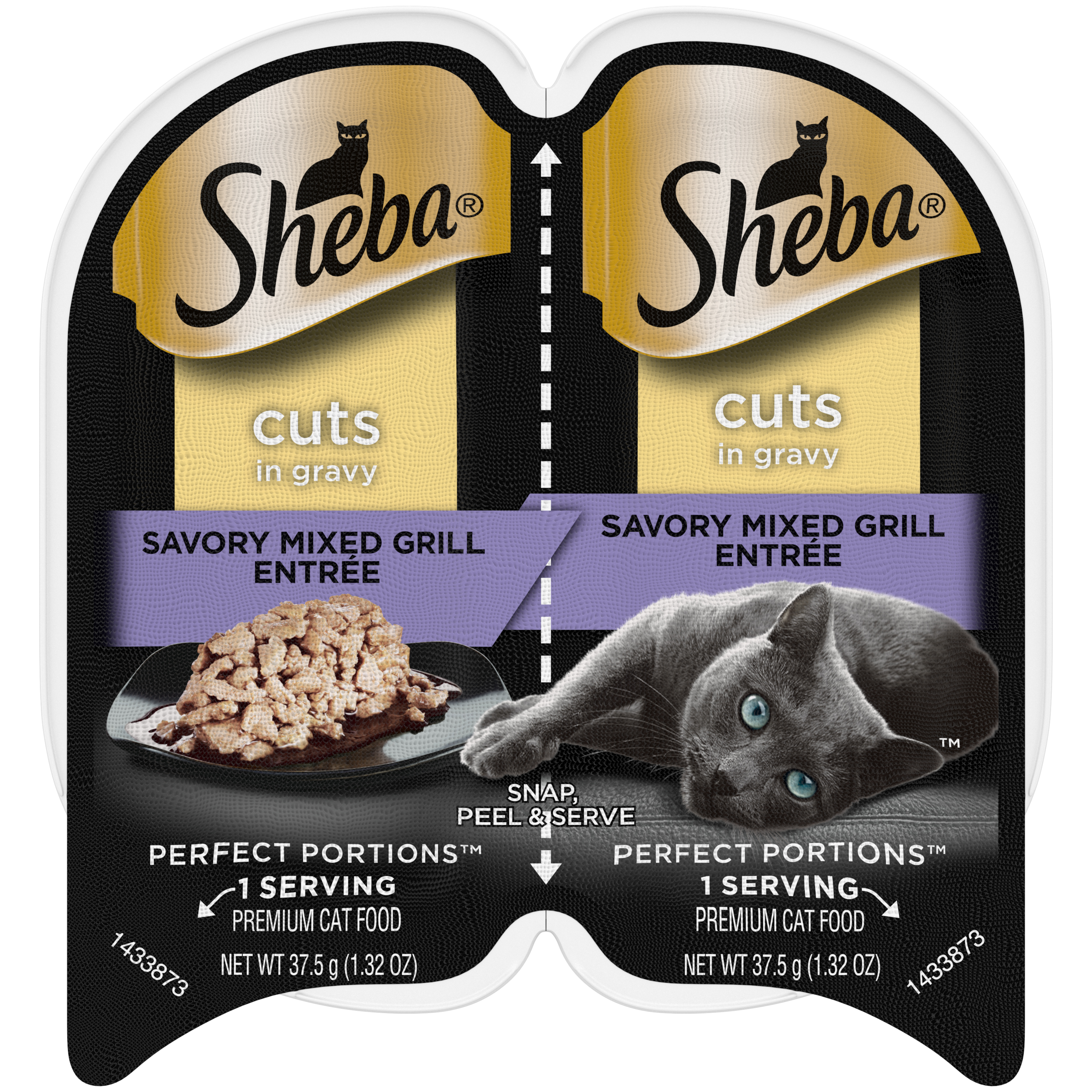 24/2.65 oz. Sheba Perfect Portions Mixed Grill Cuts - Food