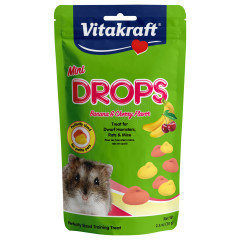 Image of Vitakraft Mini Drops Dwarf Hamster/Rat/Mouse Treat Cherry-Banana 2.5 oz